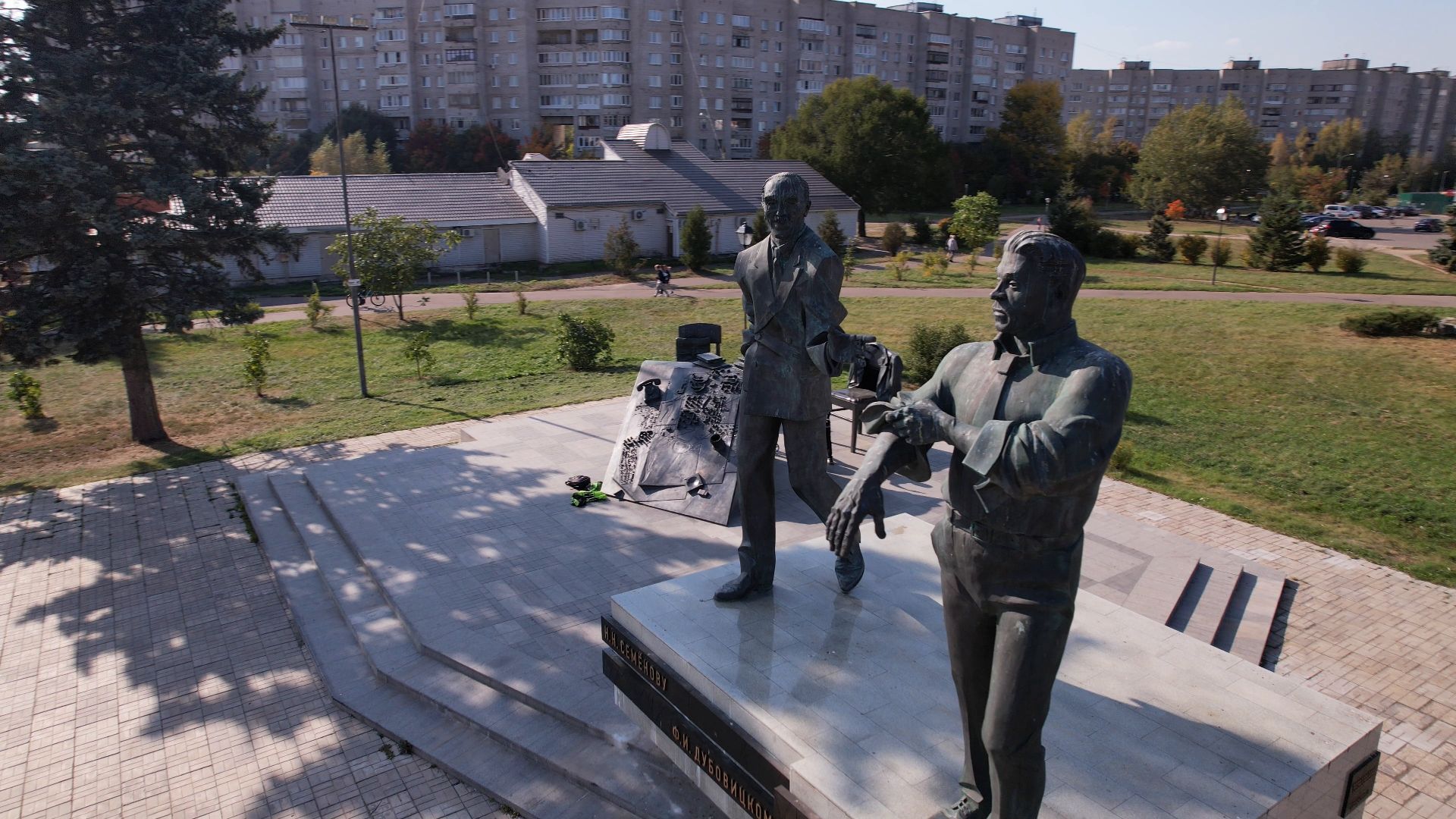 черноголовка, дом, ученых,видео с коптера,