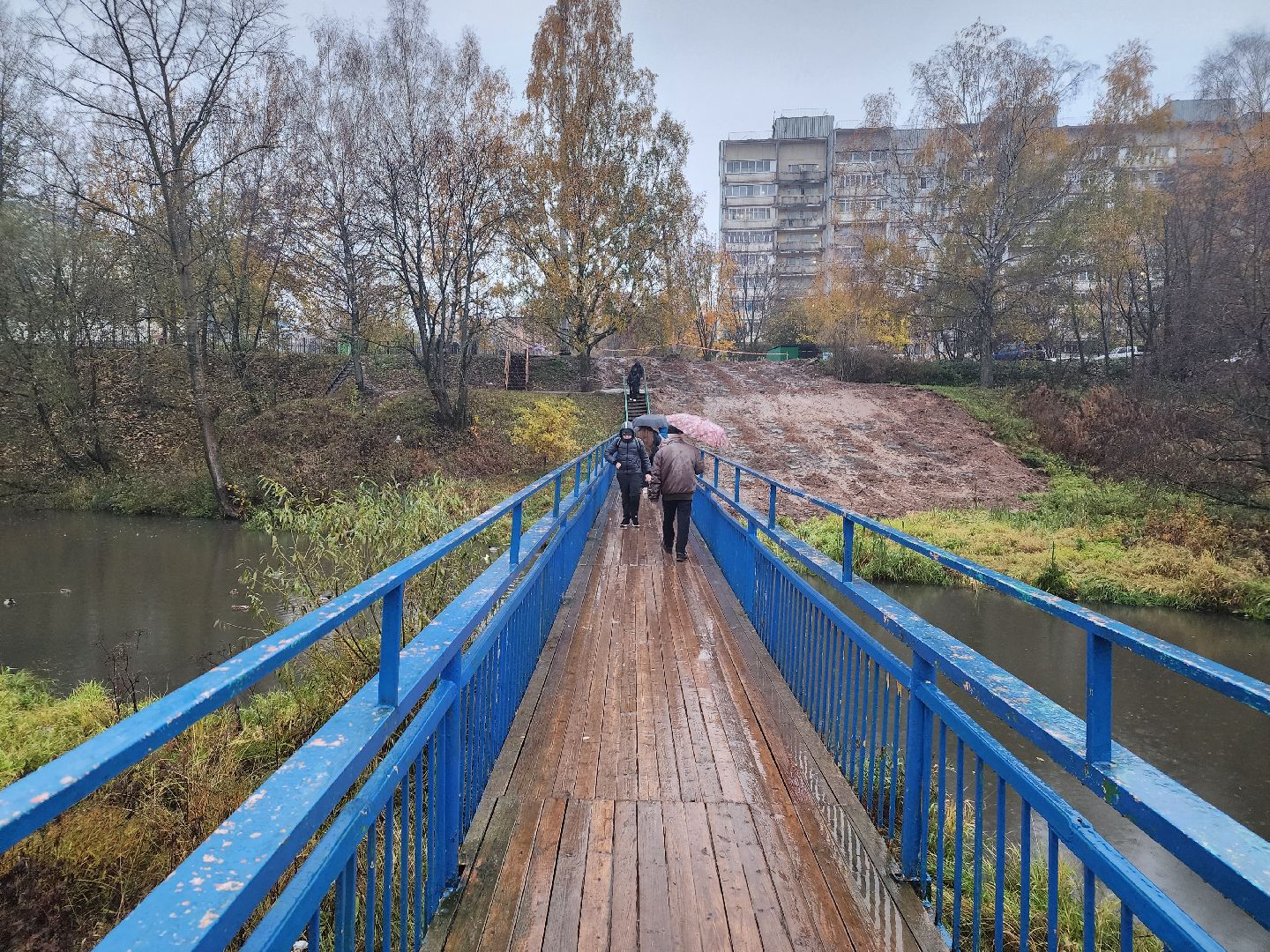Нахабино, Мост, Школа, Река, благоуйстройство, пандусы,