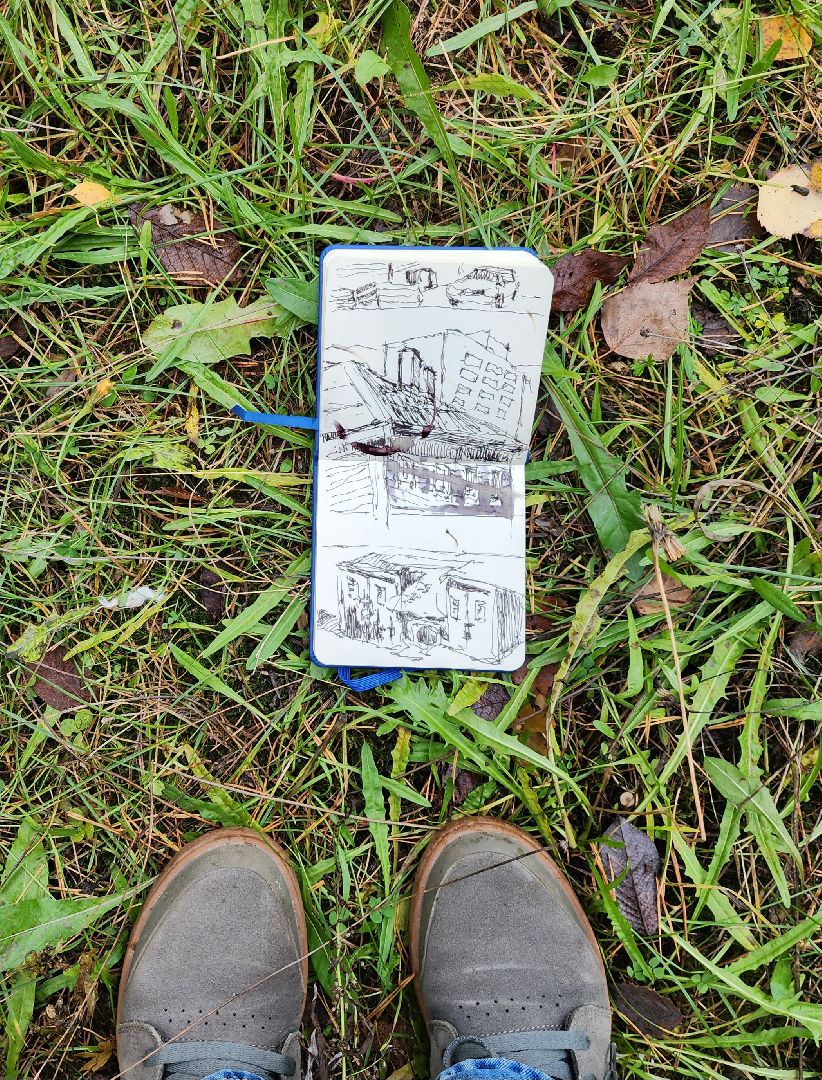 Архитектура, Скетчинг, Наброски, урбанистика, Дубна,