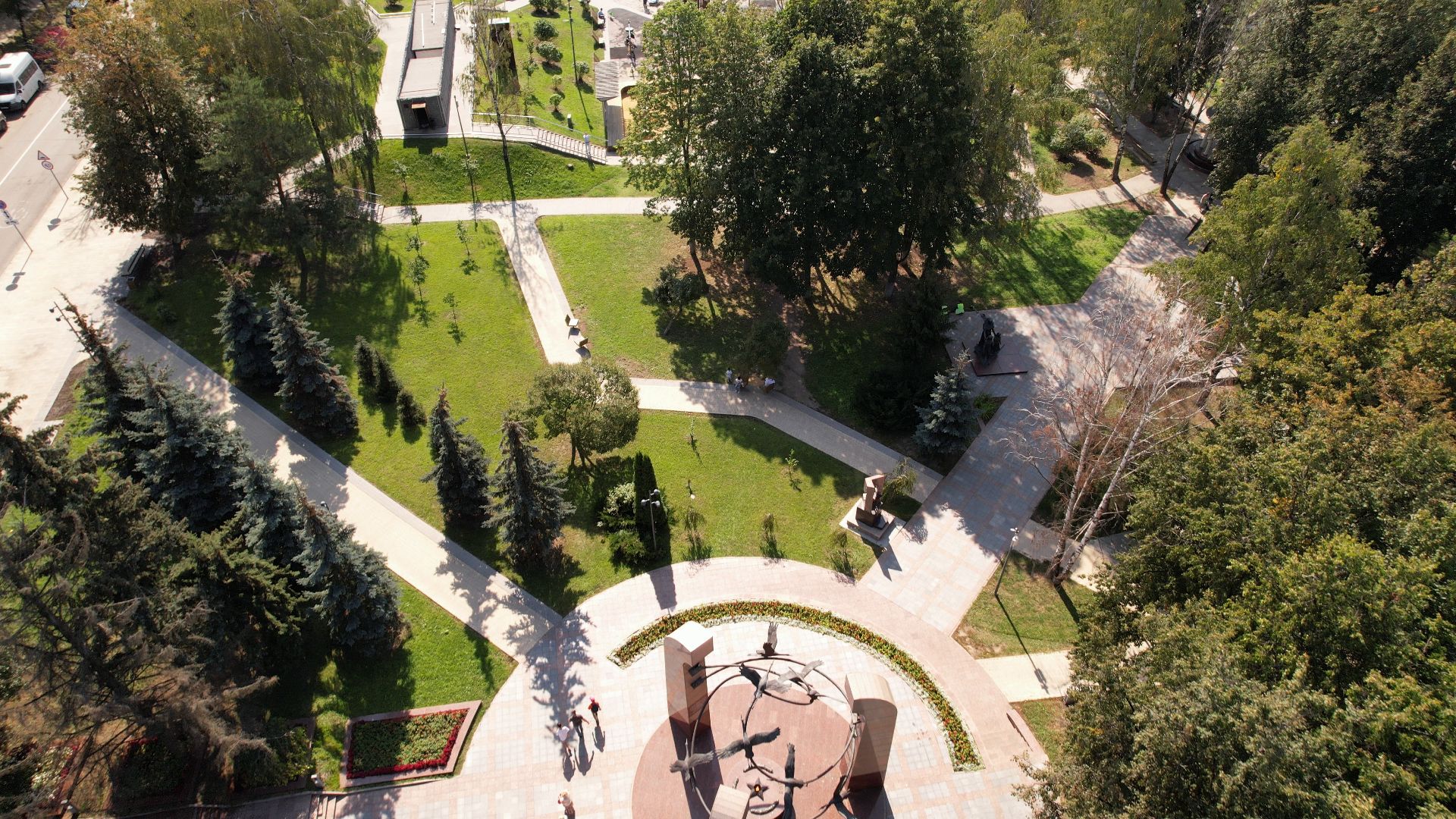 видное, благоустройство, пруд,видео с коптера,