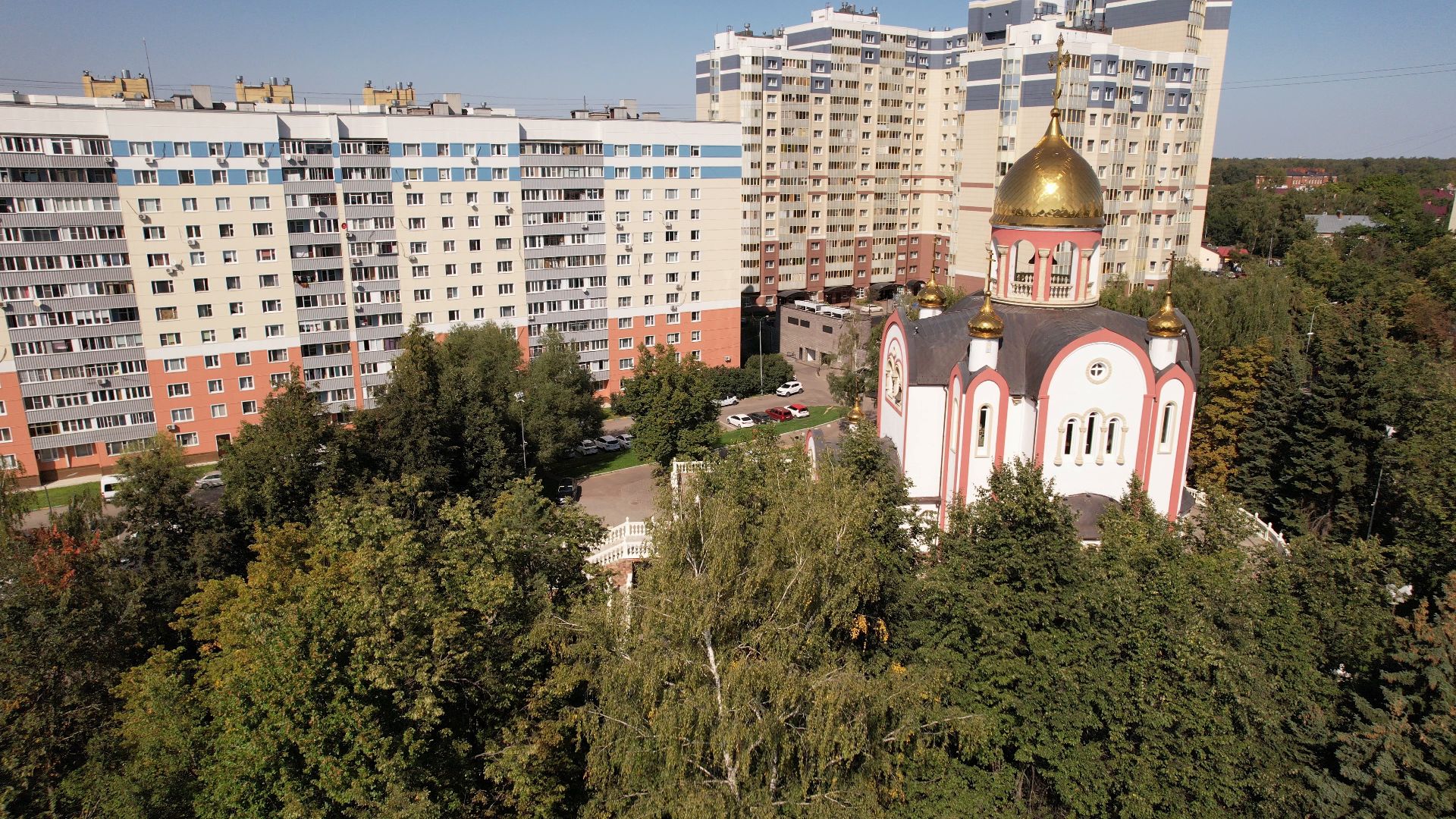 видное, благоустройство, пруд,видео с коптера,