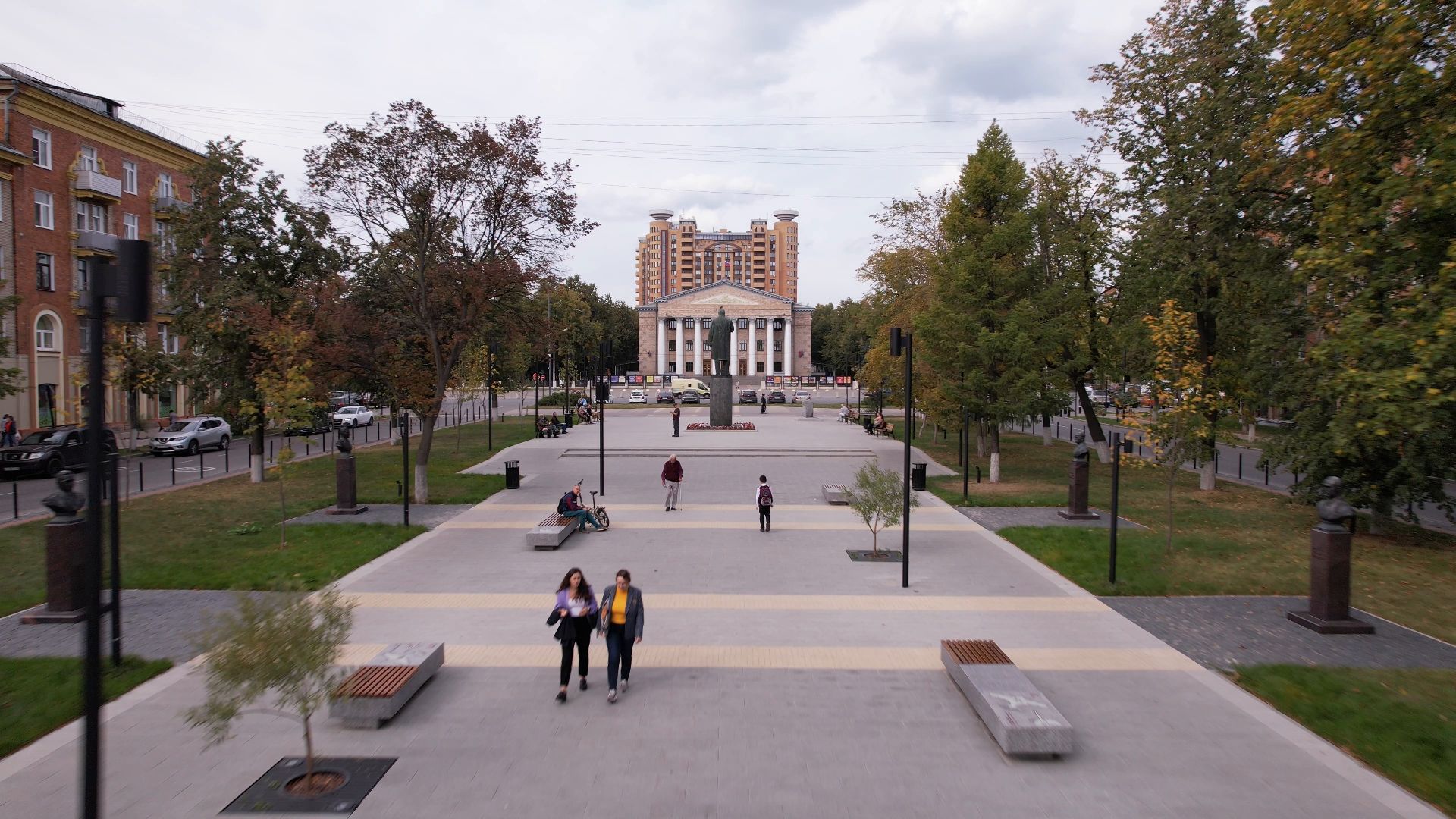 жуковский, благоустройство, история,видео с коптера,