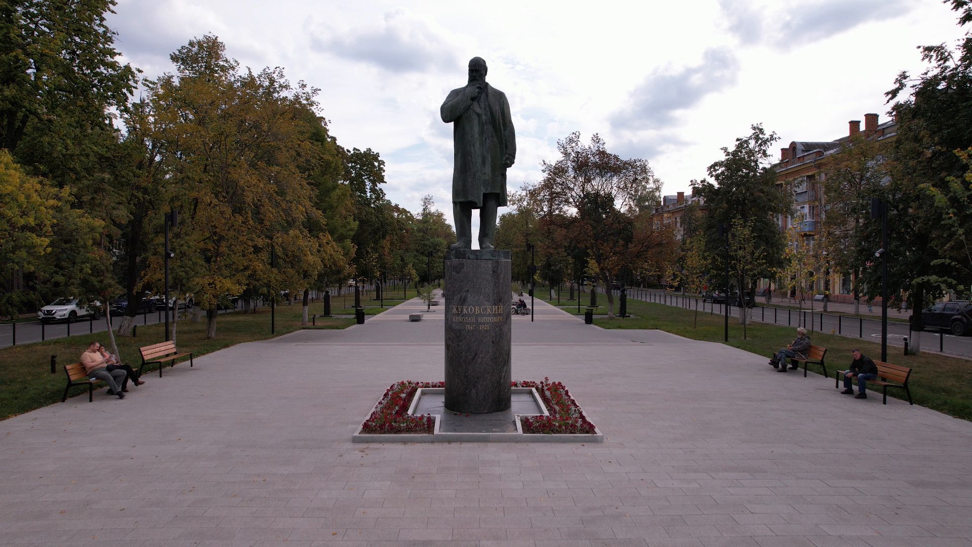 жуковский, благоустройство, история,видео с коптера,