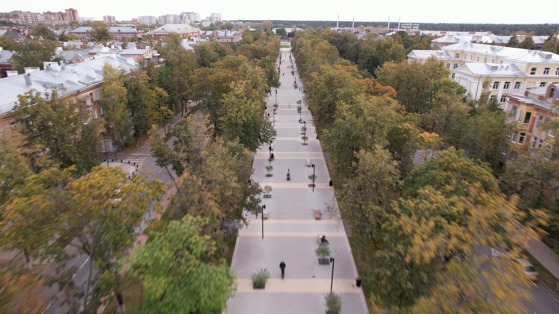 жуковский, благоустройство, история,видео с коптера,