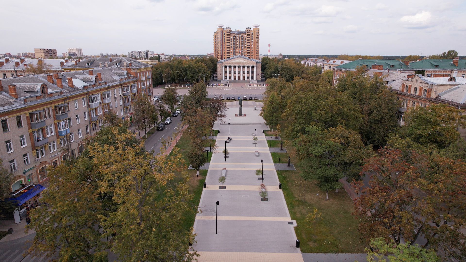 жуковский, благоустройство, история,видео с коптера,