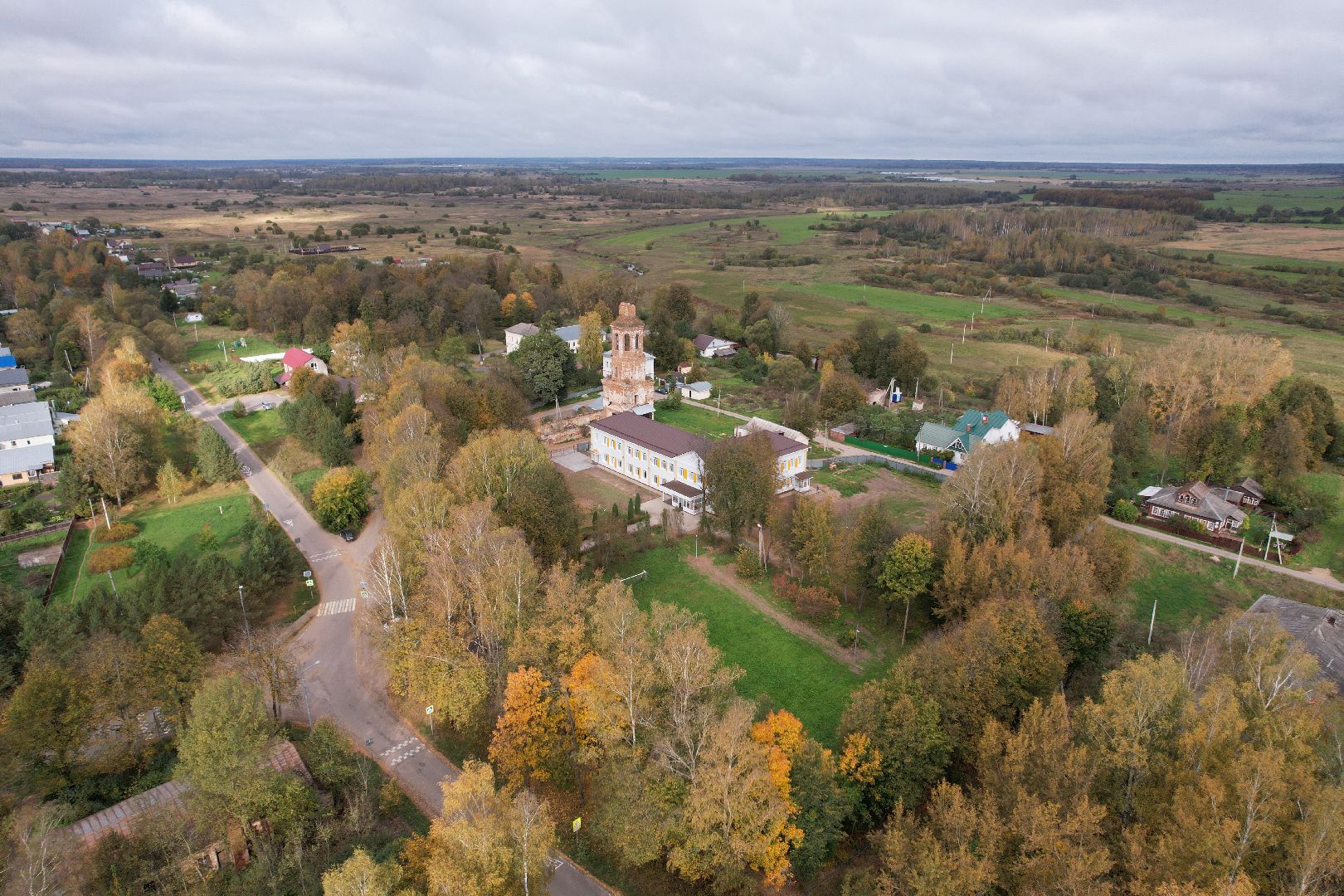 можайск, Клементьево, строительство, школа,видео с коптера,