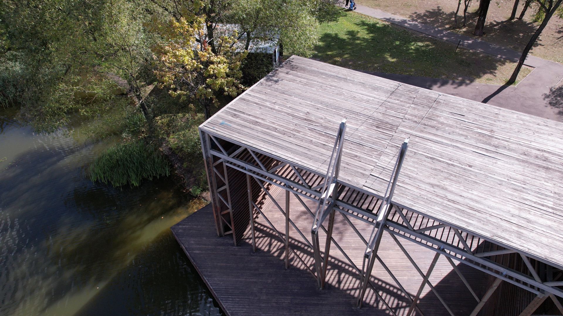 Реутов, благоустройство, пруд,видео с коптера,