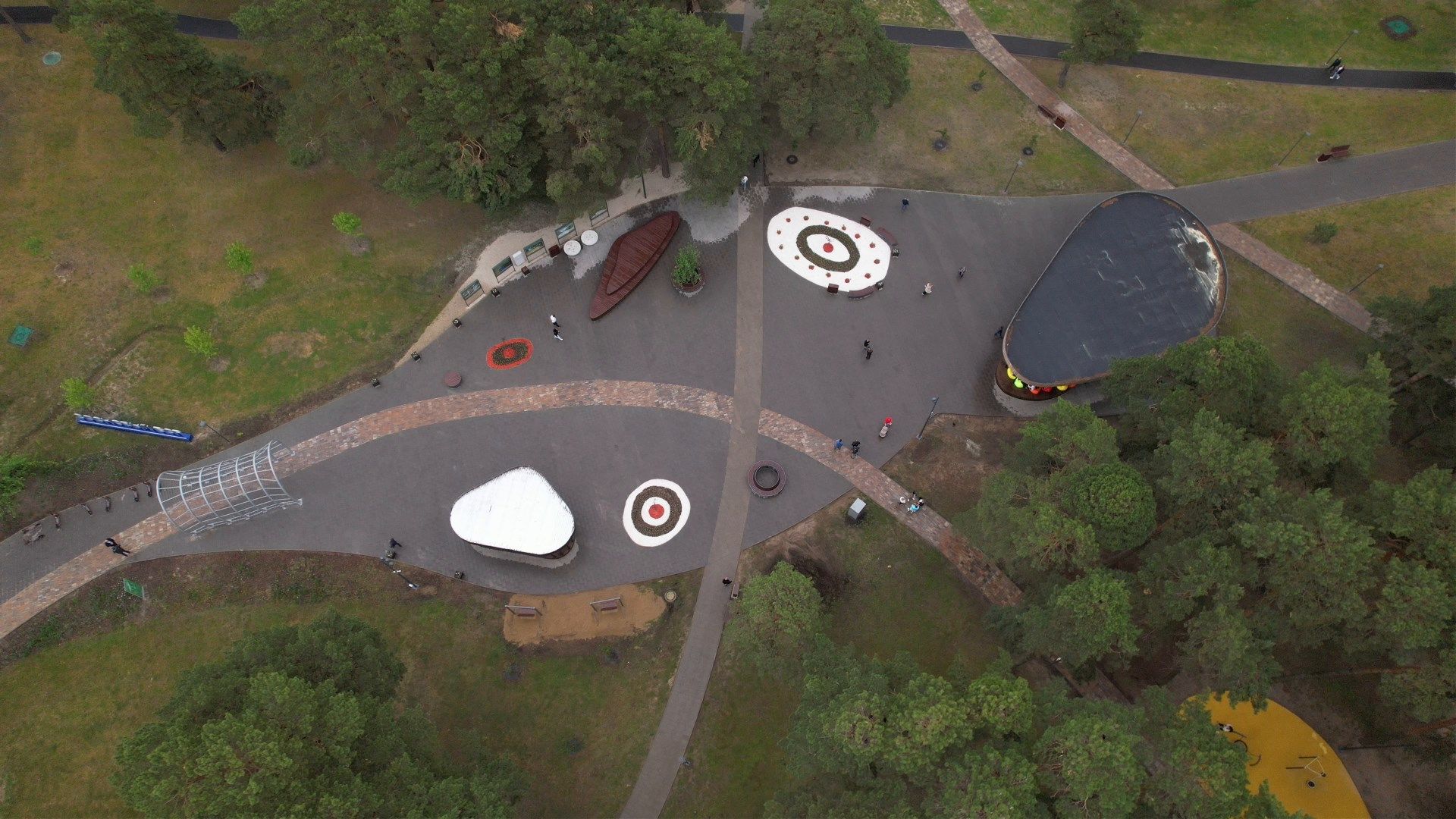 озера, парк, благоустройство,видео с коптера,