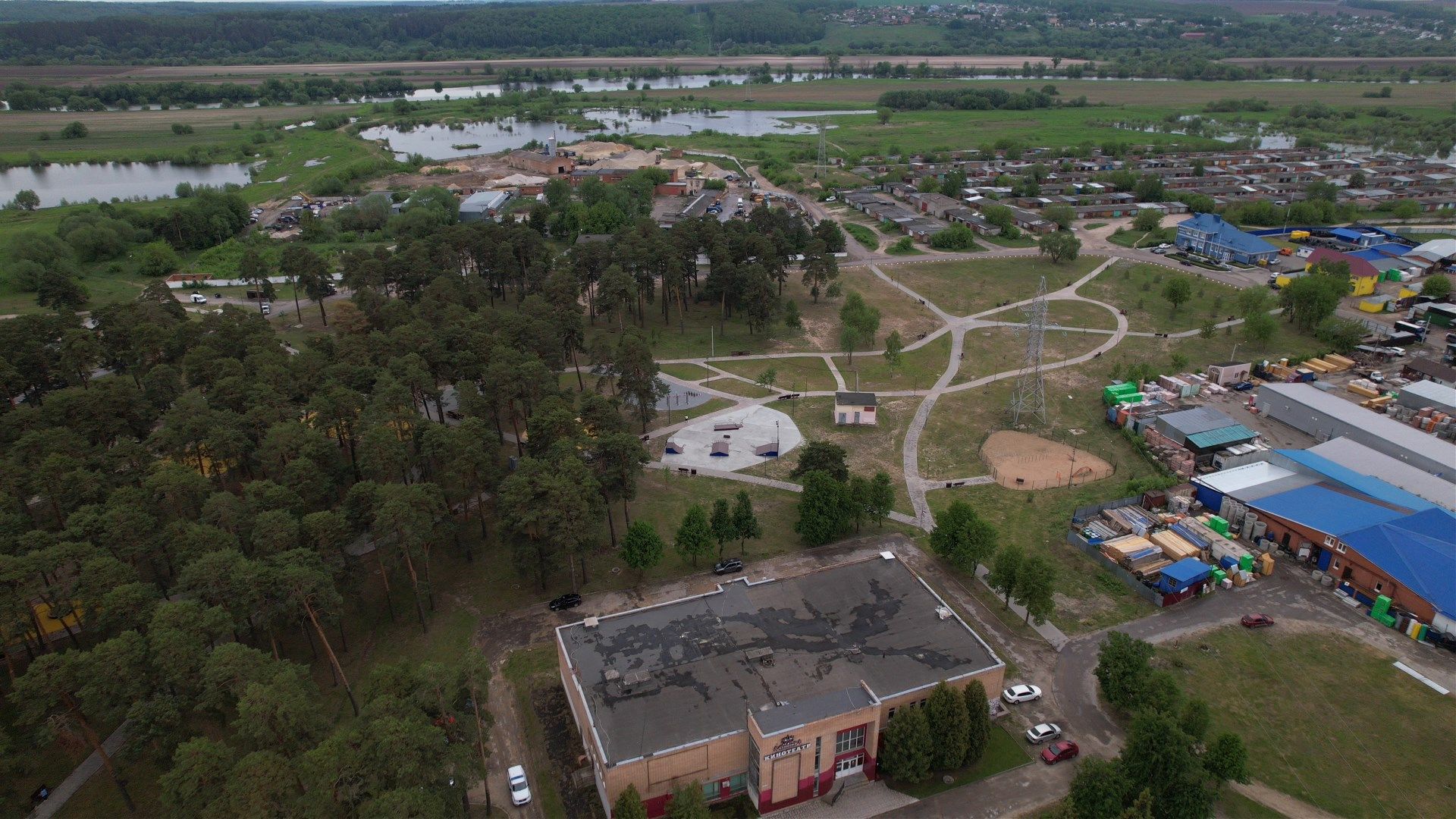 озера, парк, благоустройство,видео с коптера,