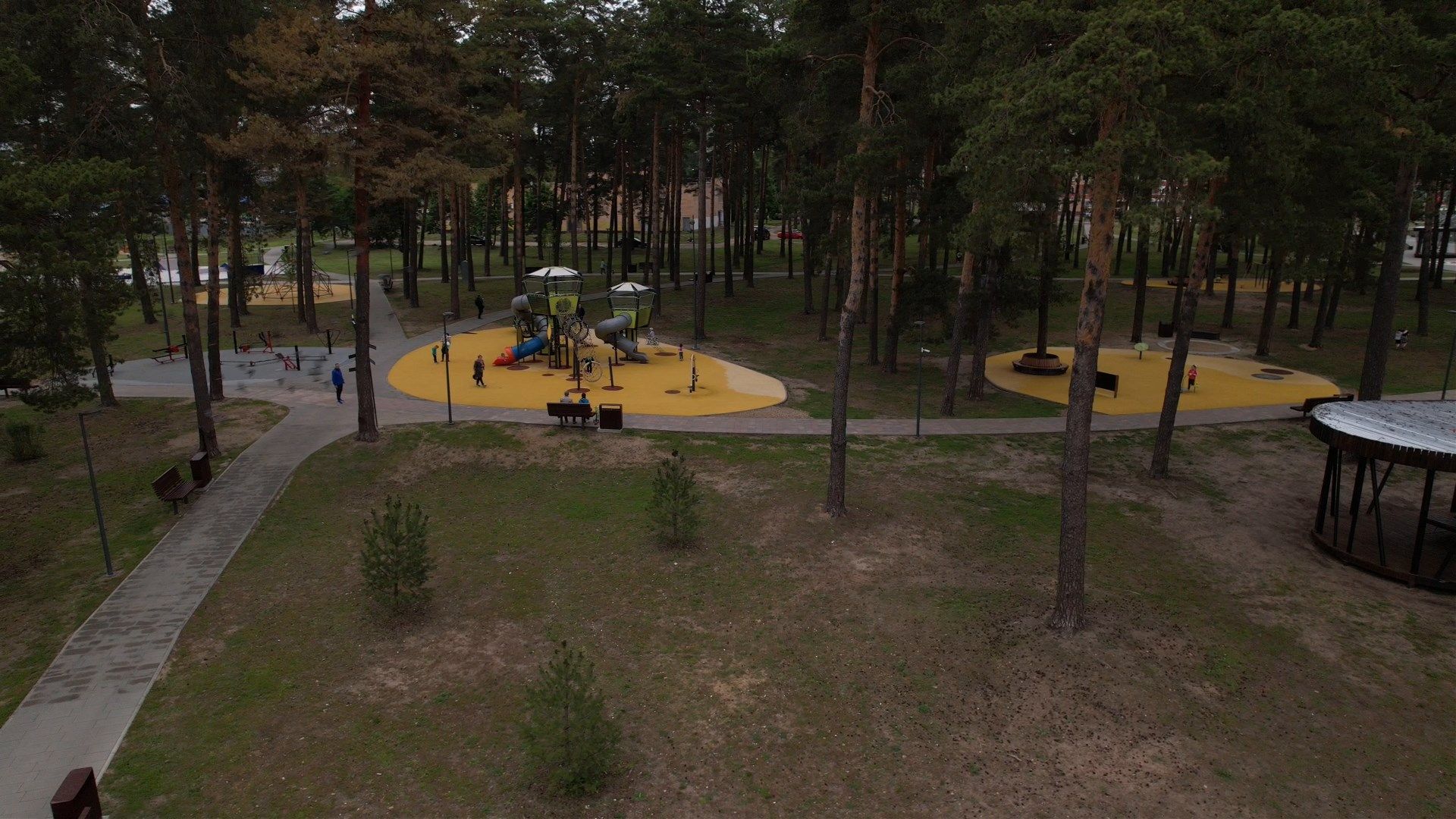 озера, парк, благоустройство,видео с коптера,