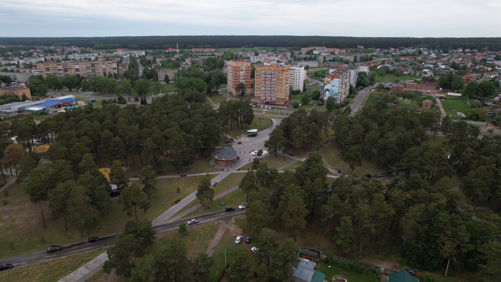 озера, парк, благоустройство,видео с коптера,