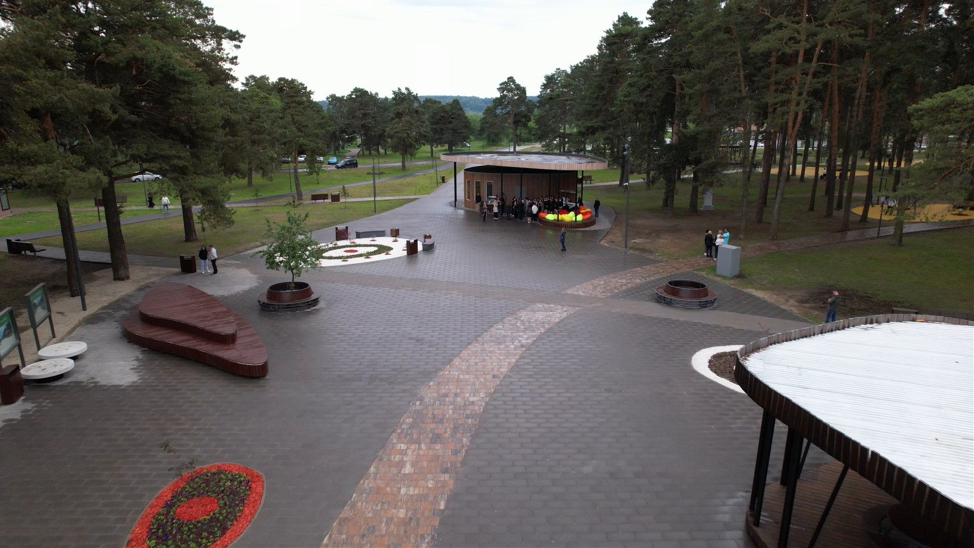 озера, парк, благоустройство,видео с коптера,