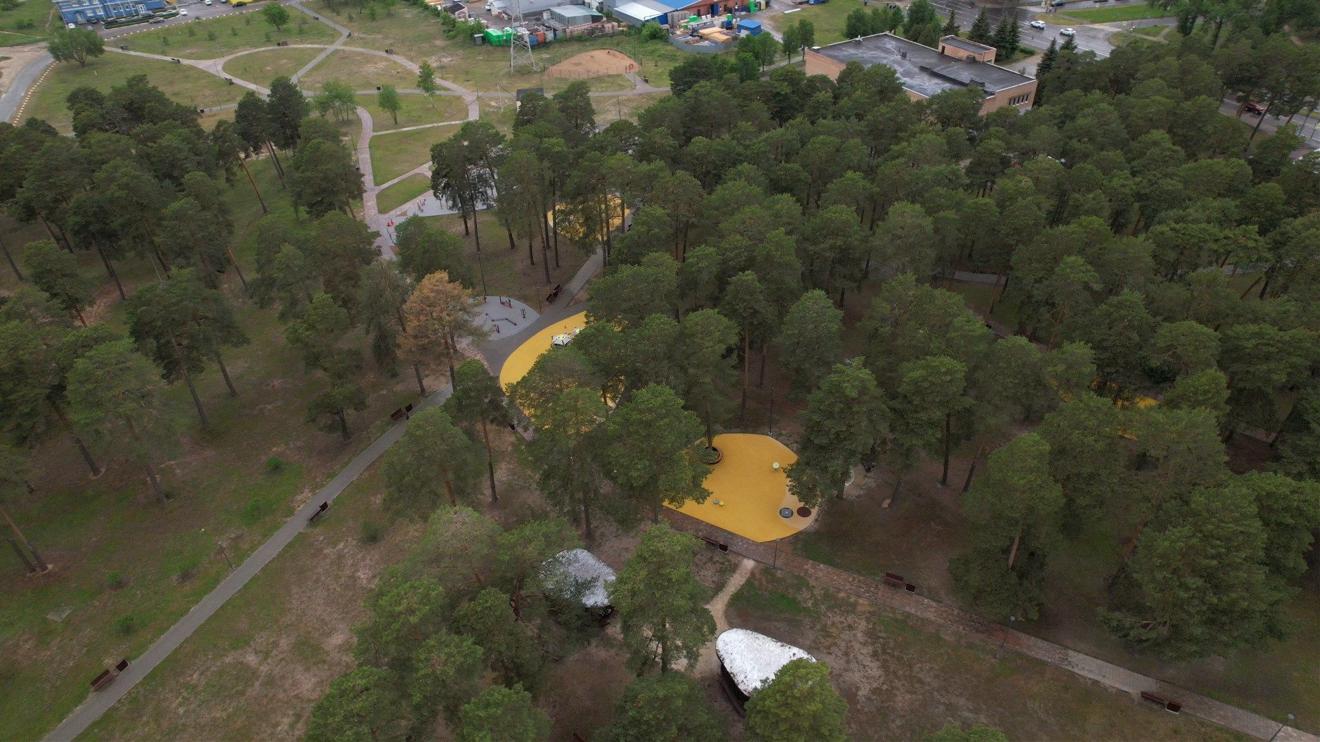 озера, парк, благоустройство,видео с коптера,