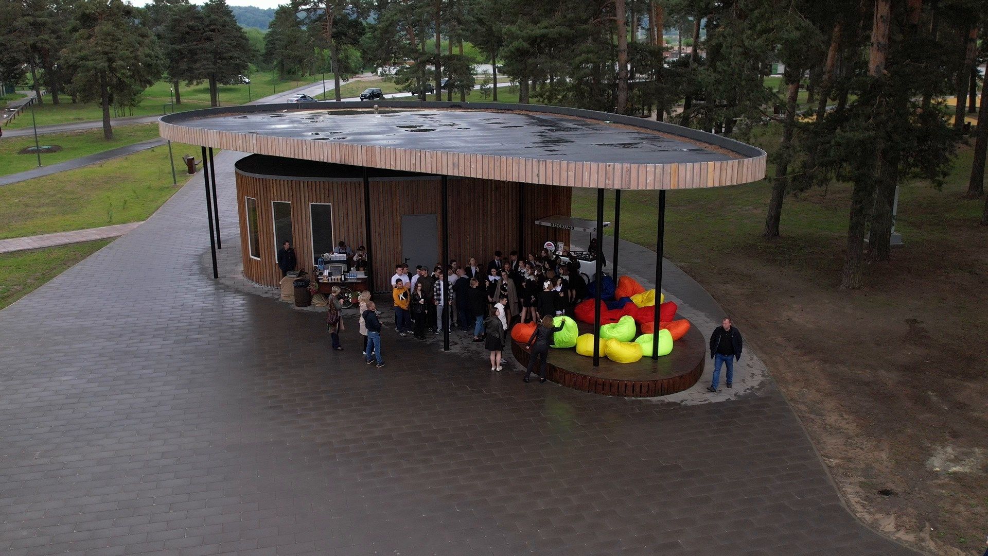 озера, парк, благоустройство,видео с коптера,