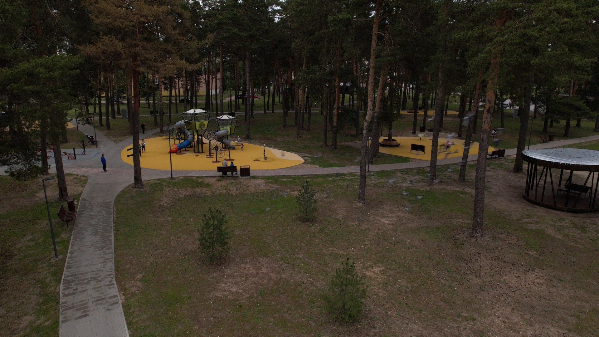 озера, парк, благоустройство,видео с коптера,