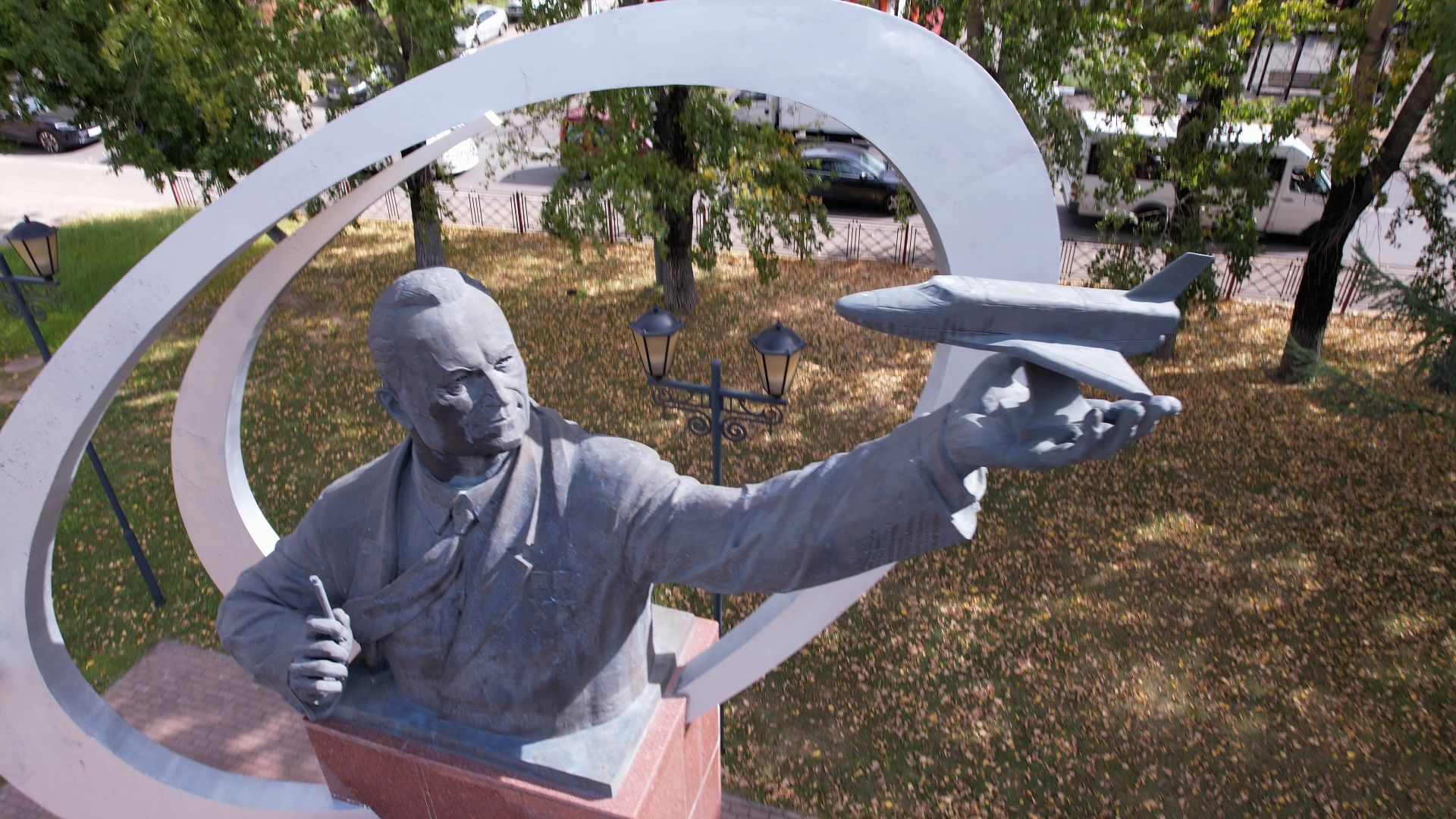 реутов, памятник, наука,видео с коптера,