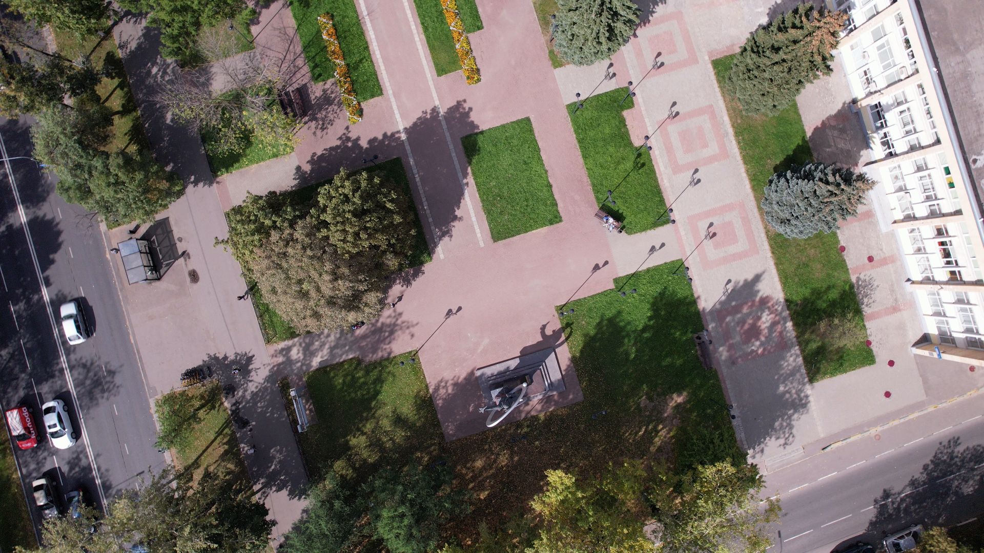 реутов, памятник, наука,видео с коптера,