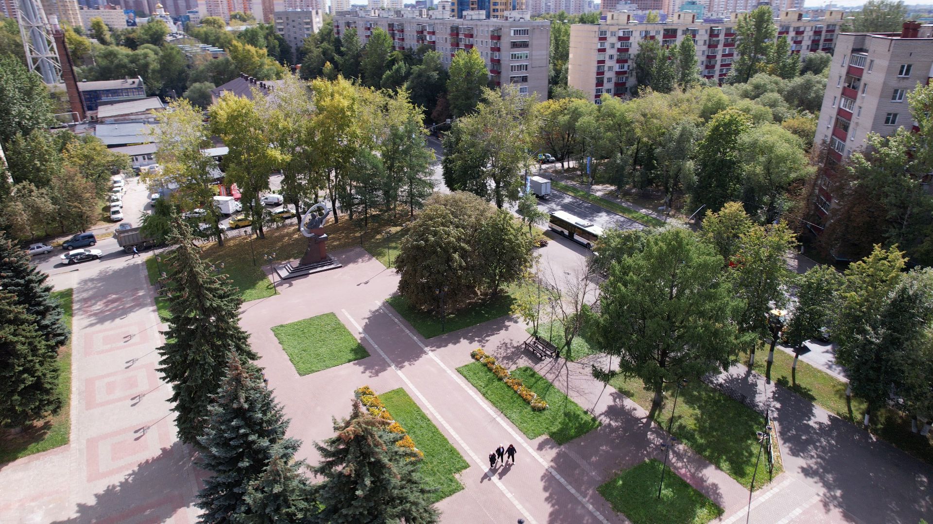 реутов, памятник, наука,видео с коптера,