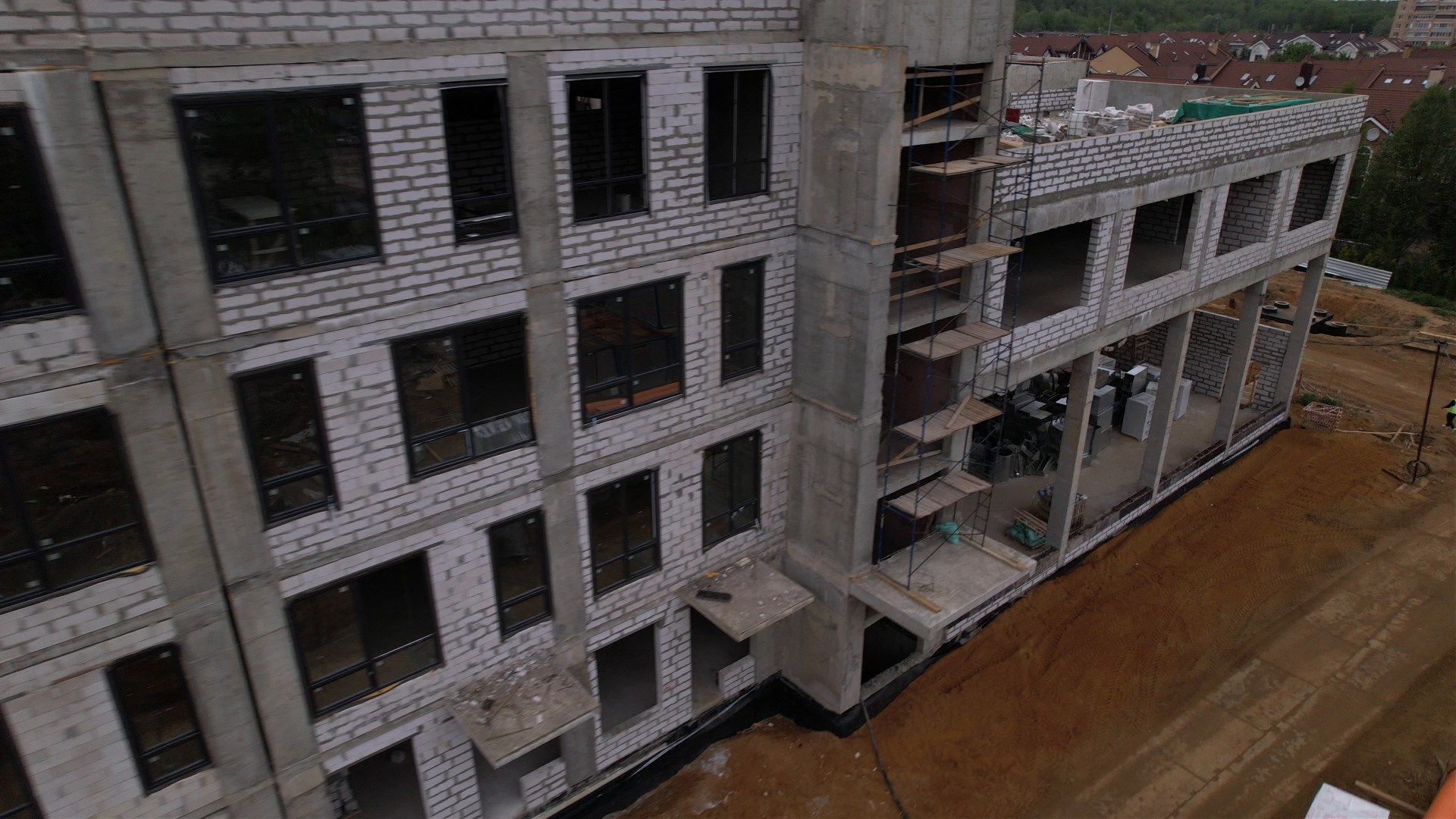 школа, ступино, стройка,видео с коптера,