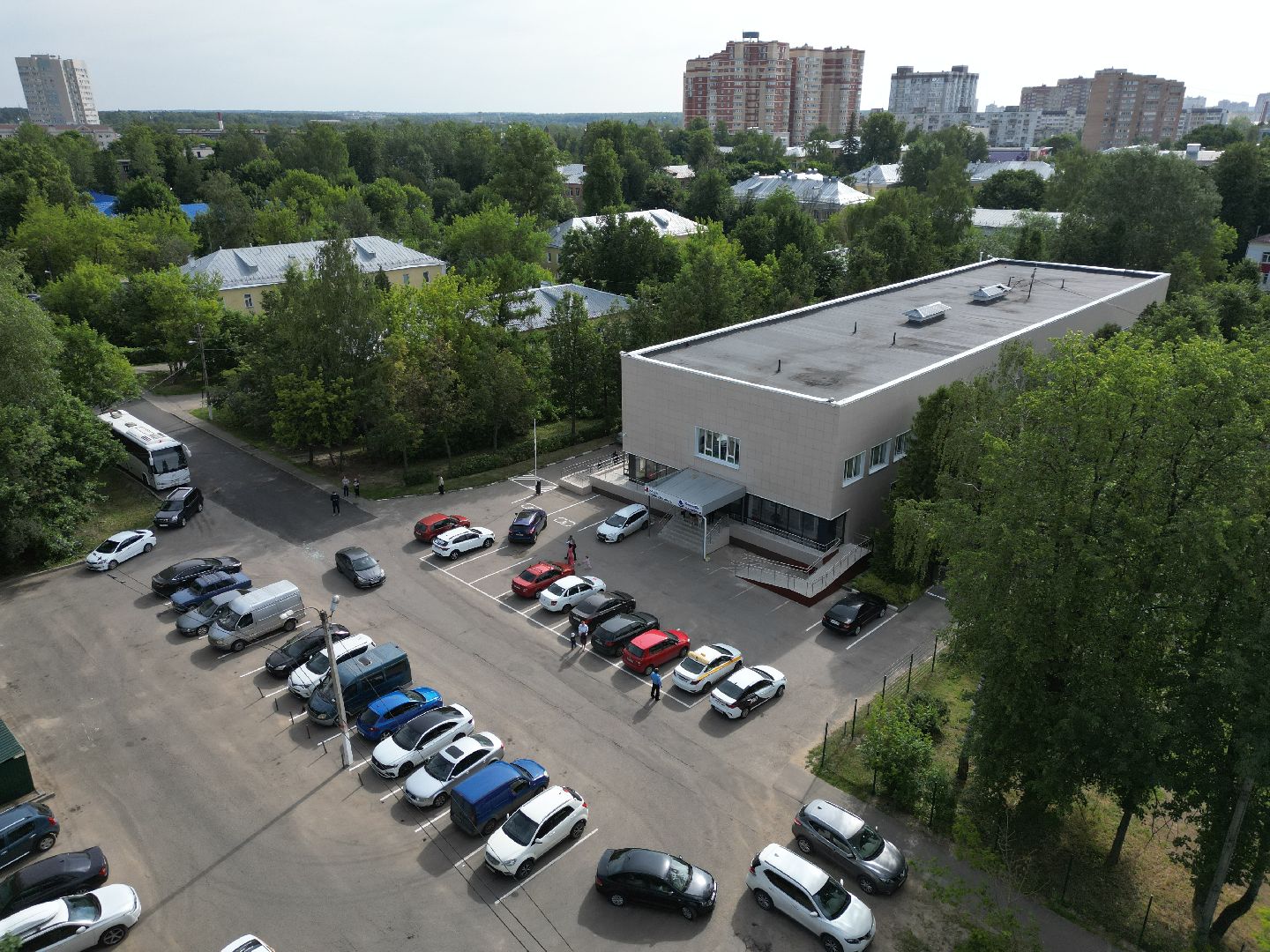 поликлиника, дети,видео с коптера,