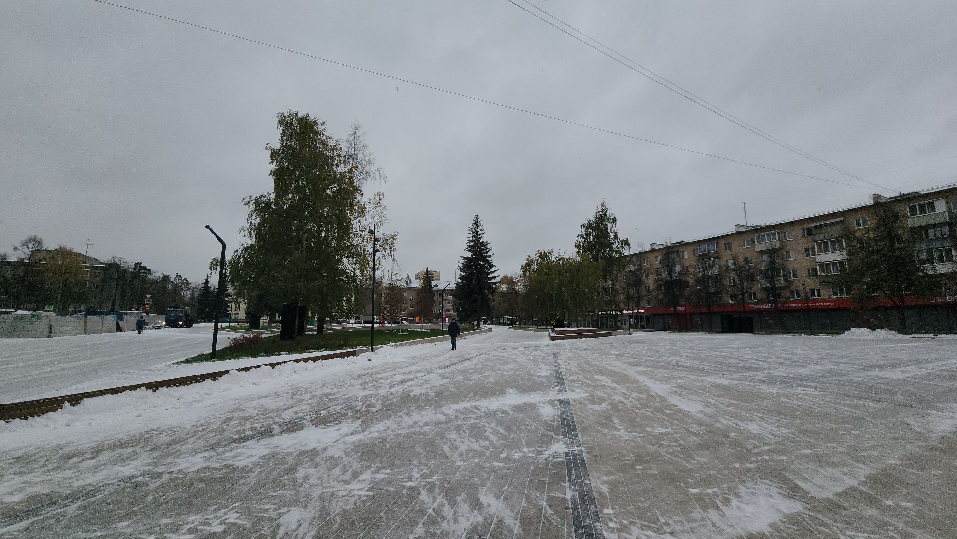 Пушкино, Первый снег, Городской округ Пушкинский, ЖКХ, уборка снега, Зима в Подмосковье, общество, дети, люди,