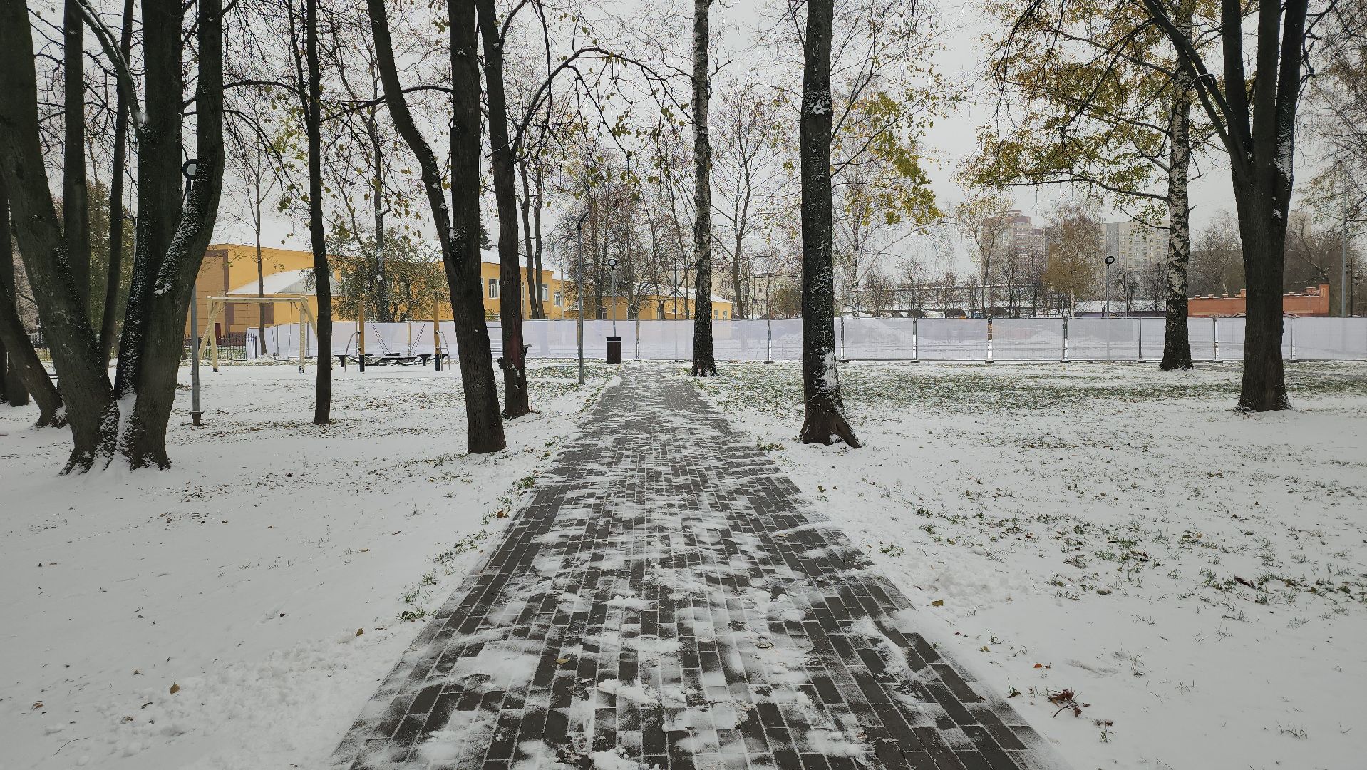 Пушкино, Первый снег, Городской округ Пушкинский, ЖКХ, уборка снега, Зима в Подмосковье, общество, дети, люди,