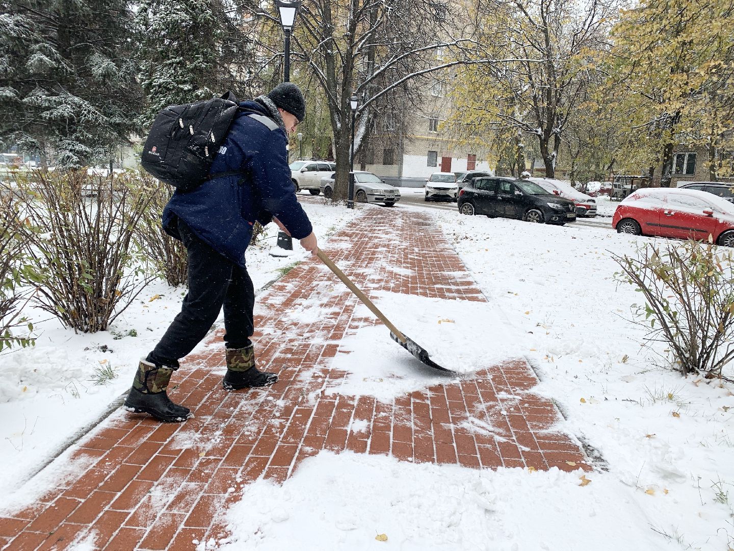 Балашиха, Подмосковье, ЖКХ, Первый снег,