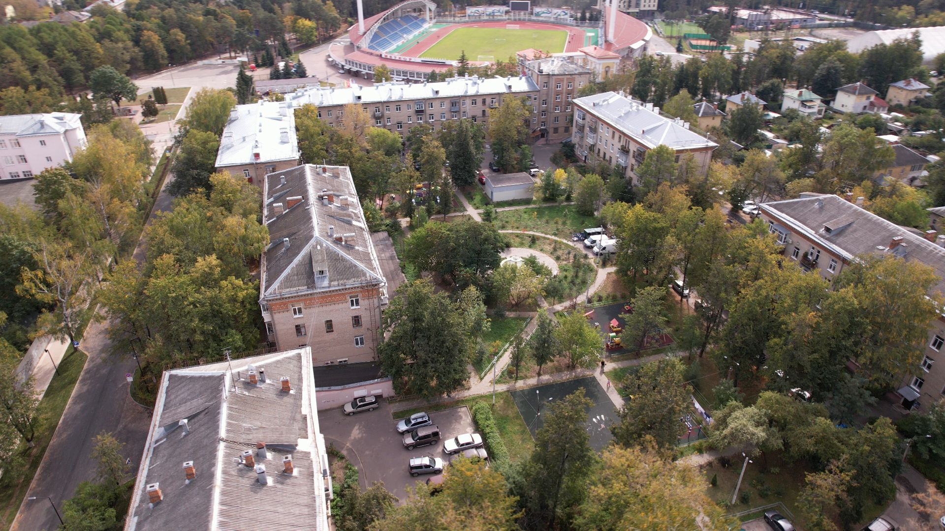 жуковский, благоуйстройство, культура,видео с коптера,