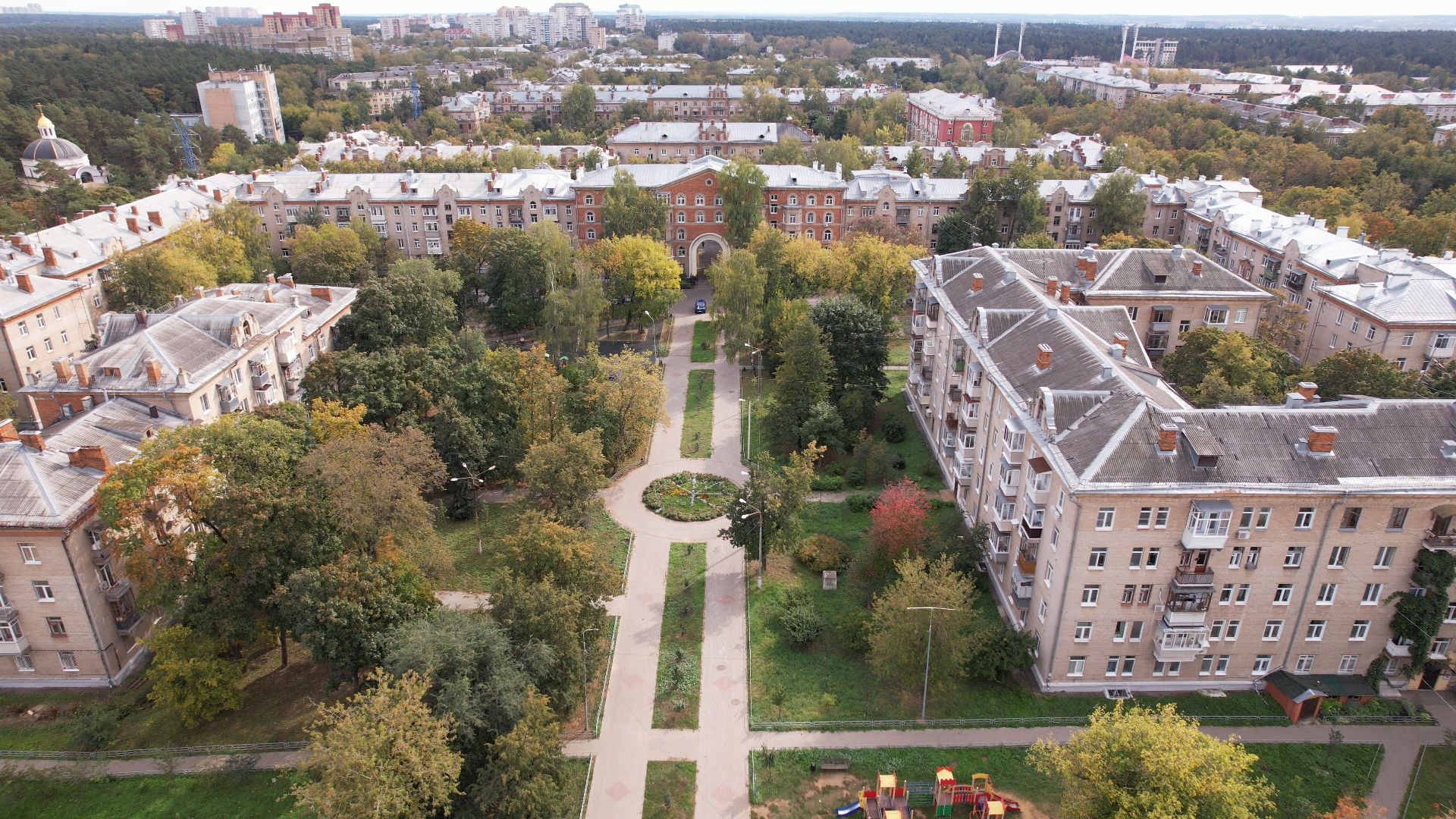 жуковский, благоуйстройство, культура,видео с коптера,