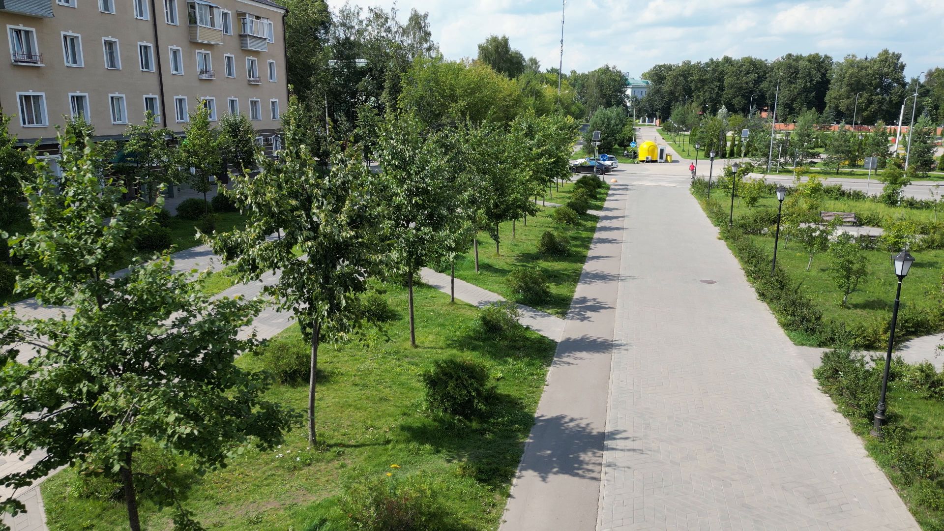лосино-петровский, скульптура, парк, благоустройство,видео с коптера,