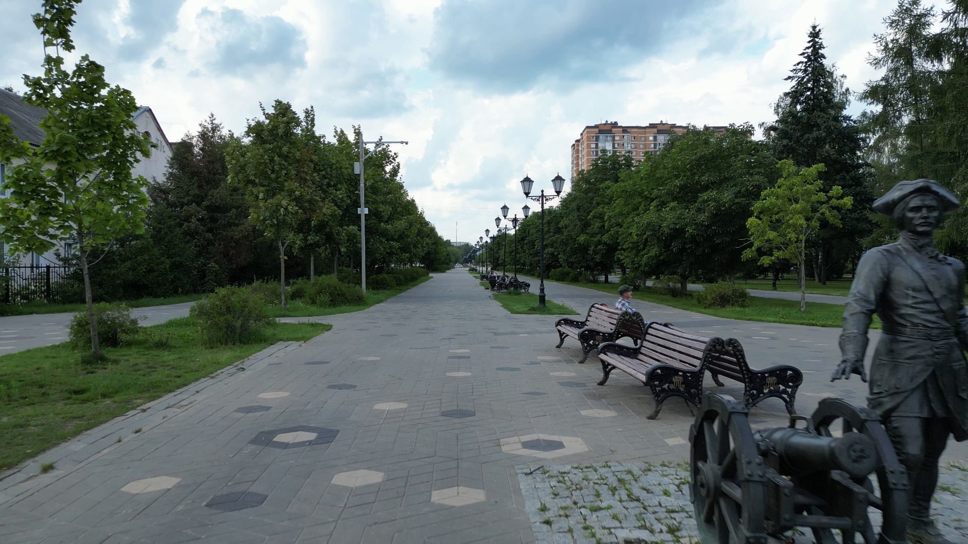 лосино-петровский, скульптура, парк, благоустройство,видео с коптера,