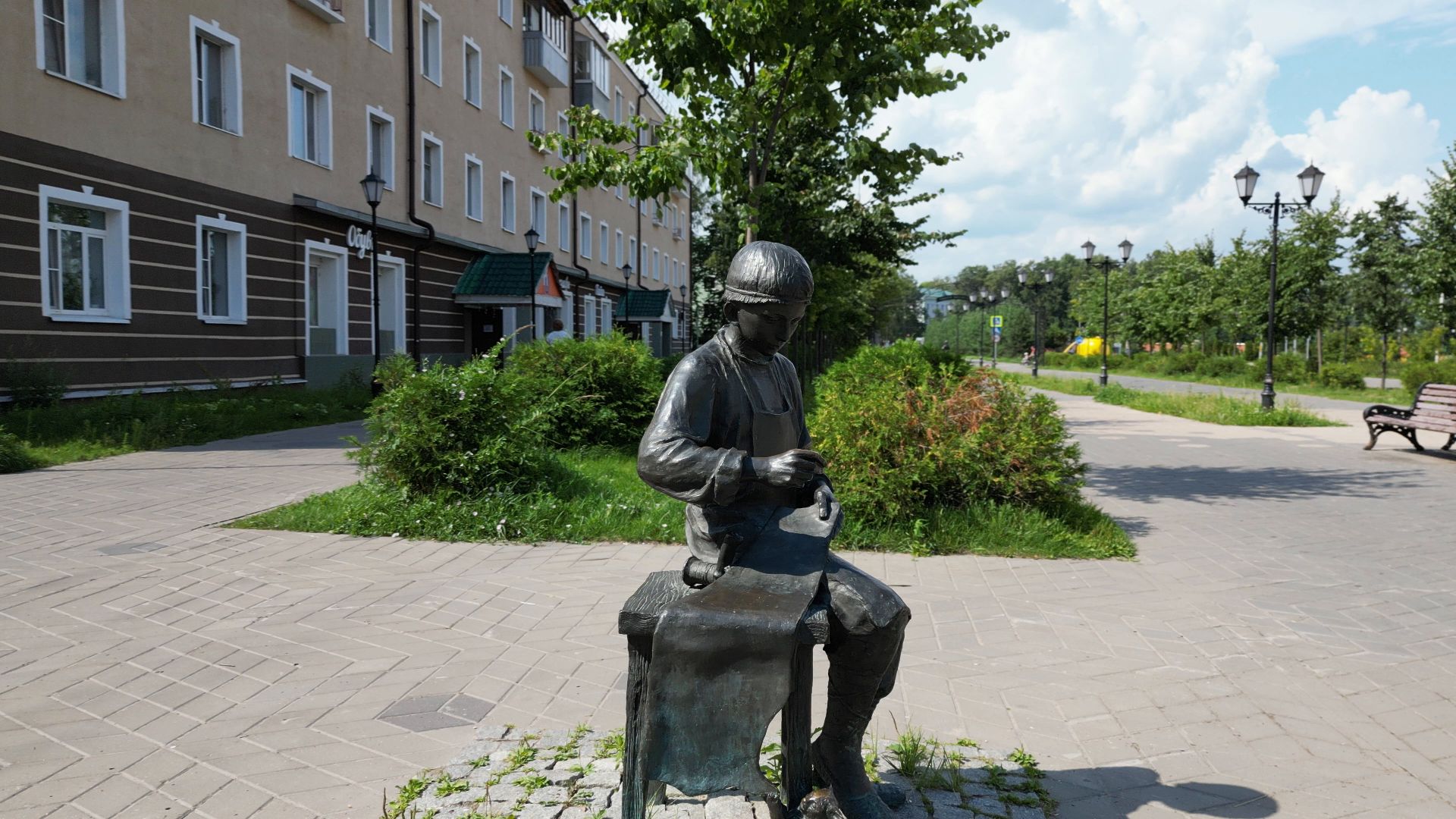 лосино-петровский, скульптура, парк, благоустройство,видео с коптера,