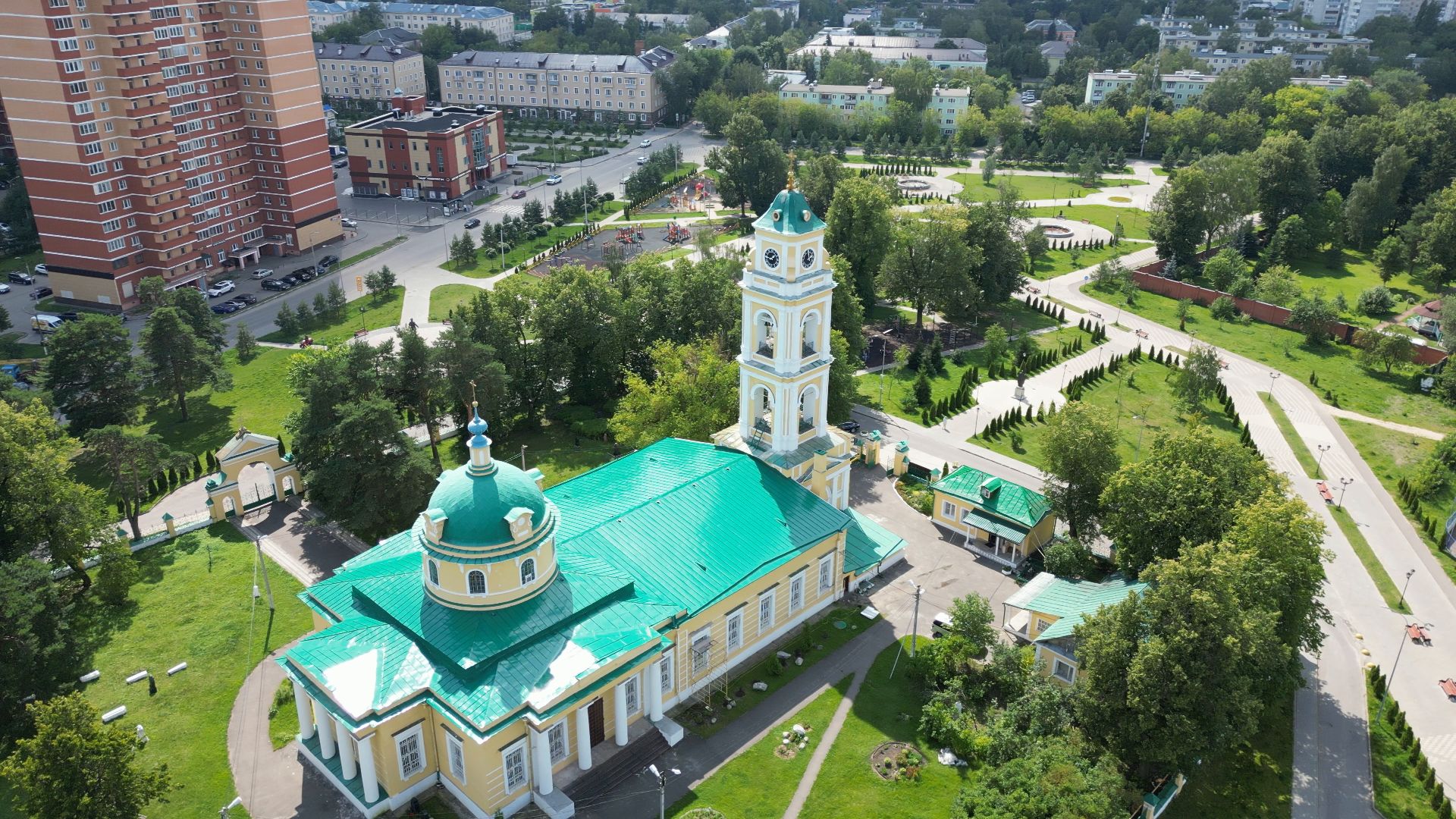 лосино-петровский, церковь, культура,видео с коптера,