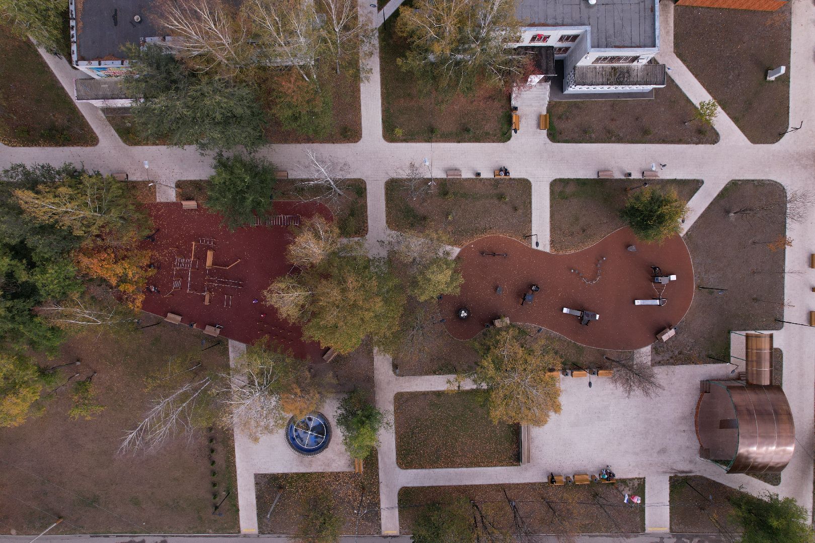 орехово-зуево, давыдово, благоустройство, сквер,видео с коптера,