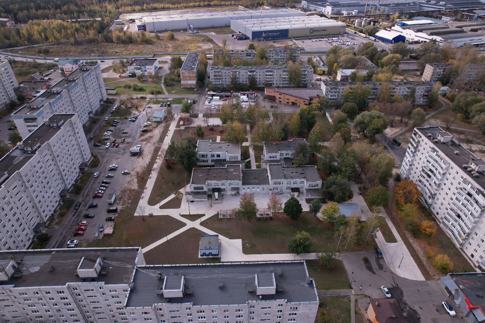 орехово-зуево, давыдово, благоустройство, сквер,видео с коптера,