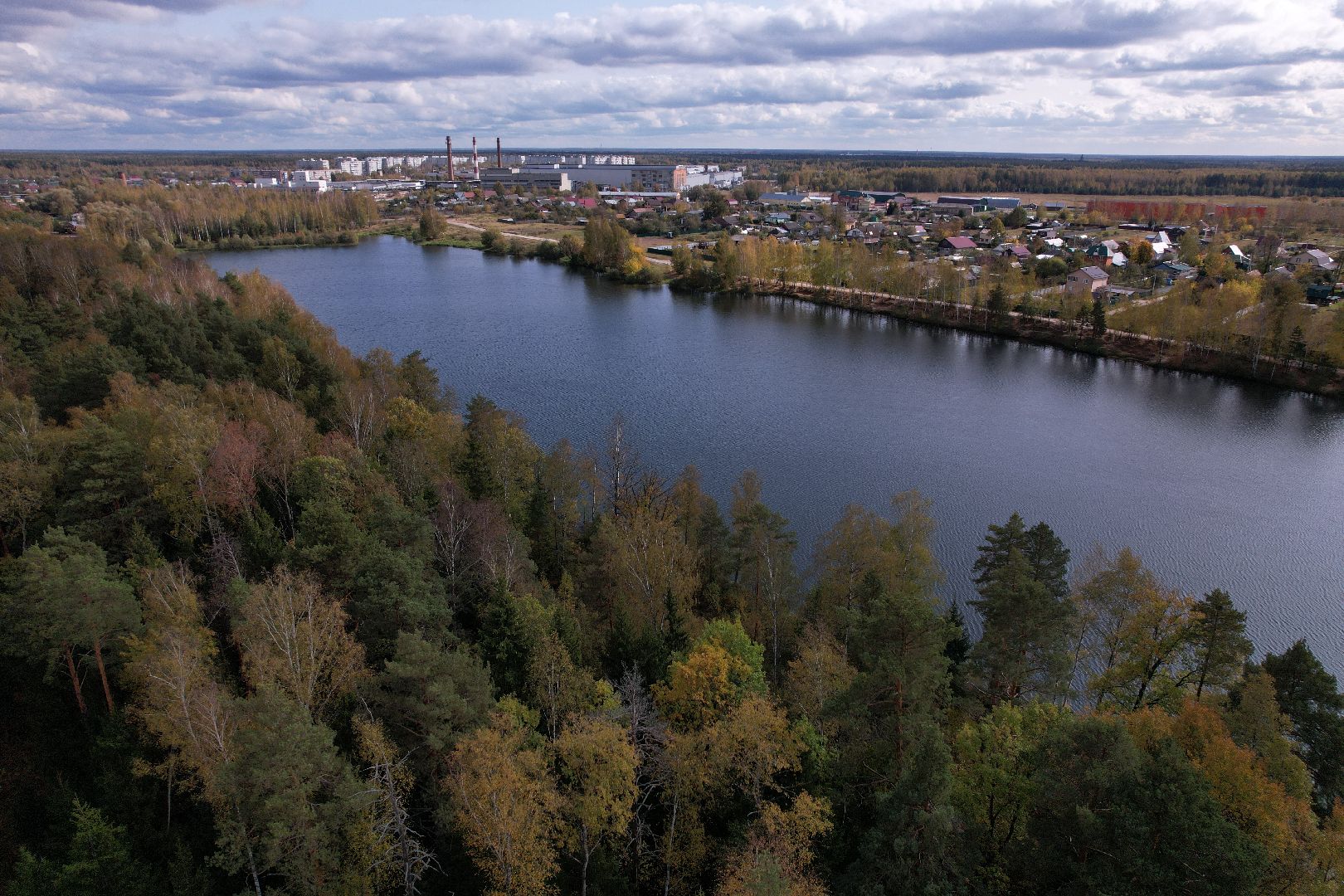 озеро, орехово-зуево, благоустройство,видео с коптера,