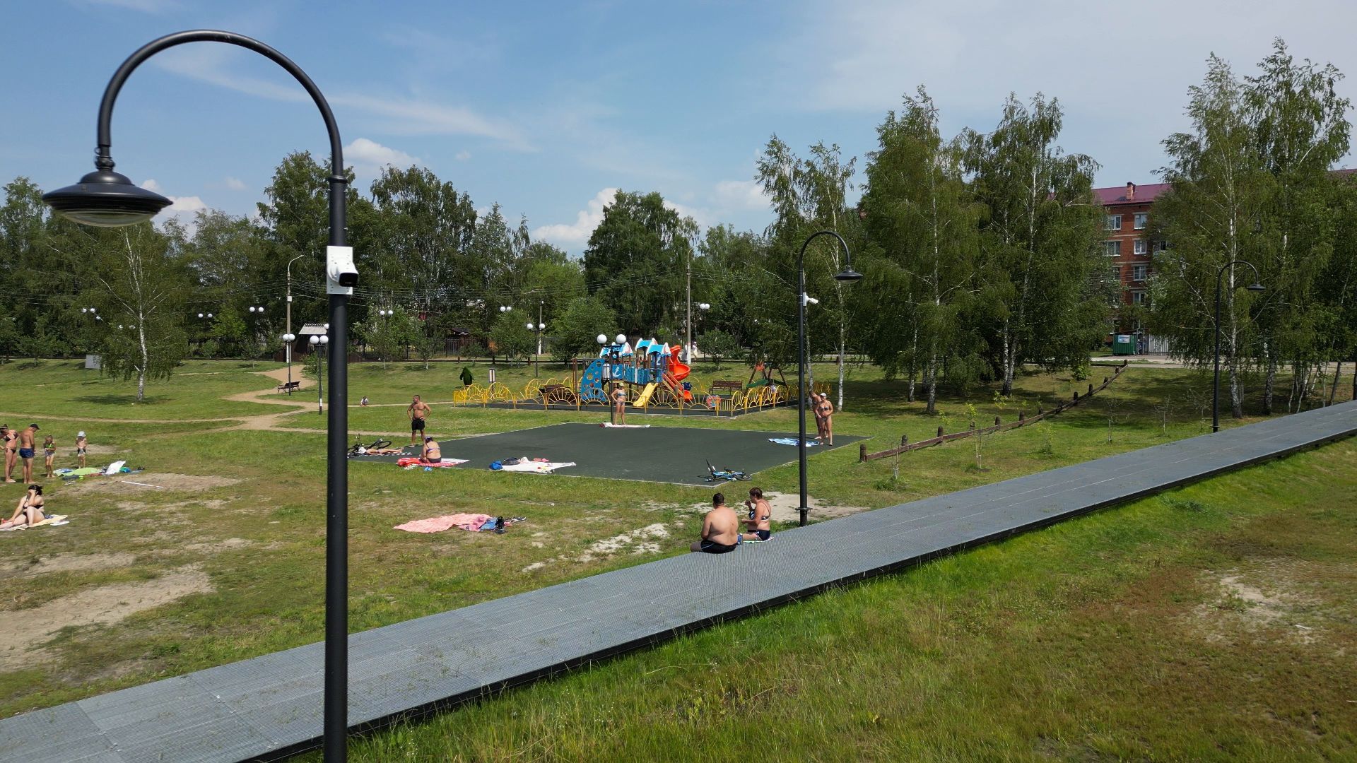 электрогорск, озеро, благоустройство,видео с коптера,