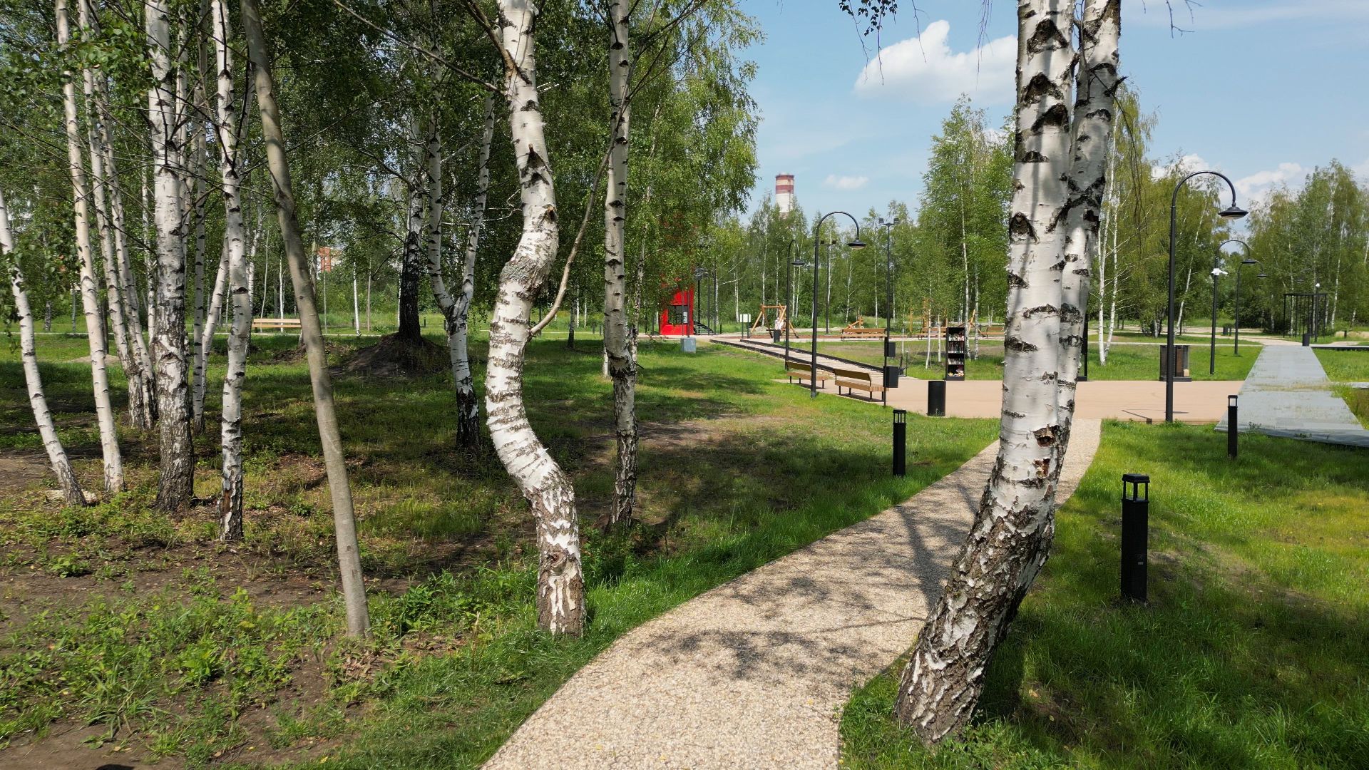 электрогорск, озеро, благоустройство,видео с коптера,