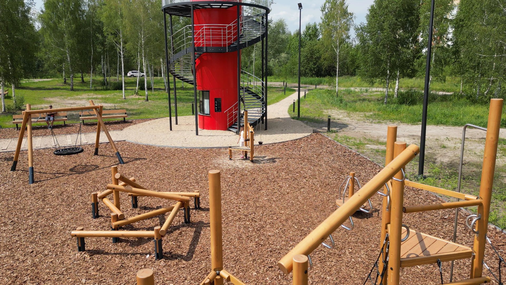 электрогорск, озеро, благоустройство,видео с коптера,