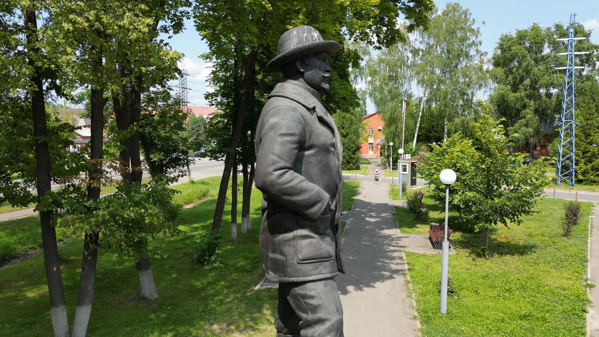 Электрогорск, памятник, история,видео с коптера,