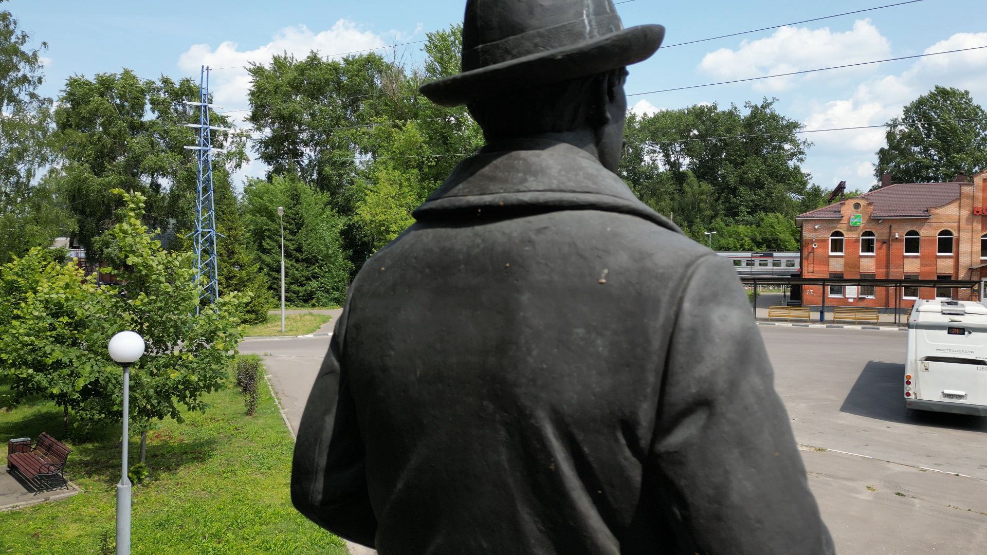 Электрогорск, памятник, история,видео с коптера,
