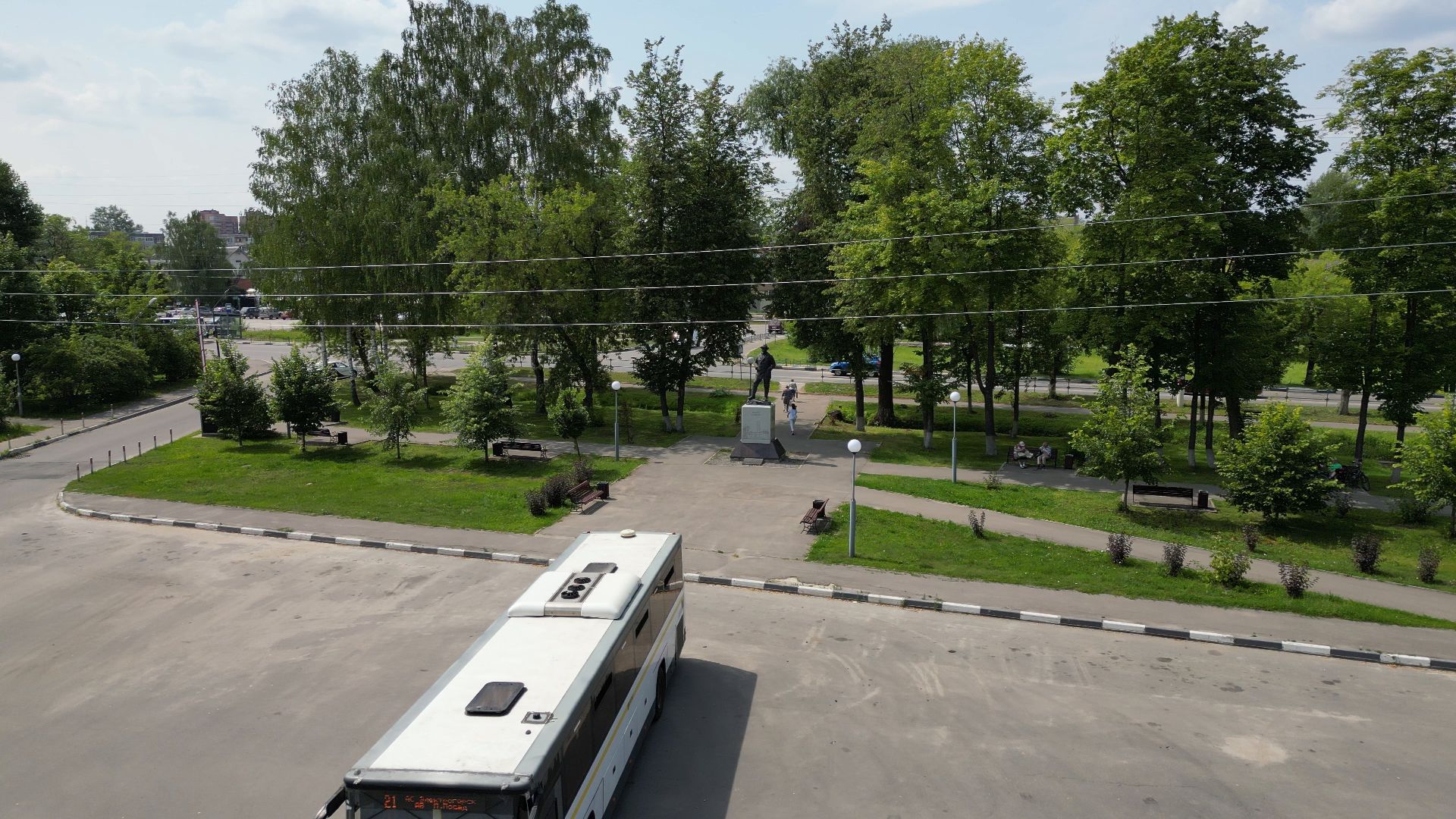 Электрогорск, памятник, история,видео с коптера,