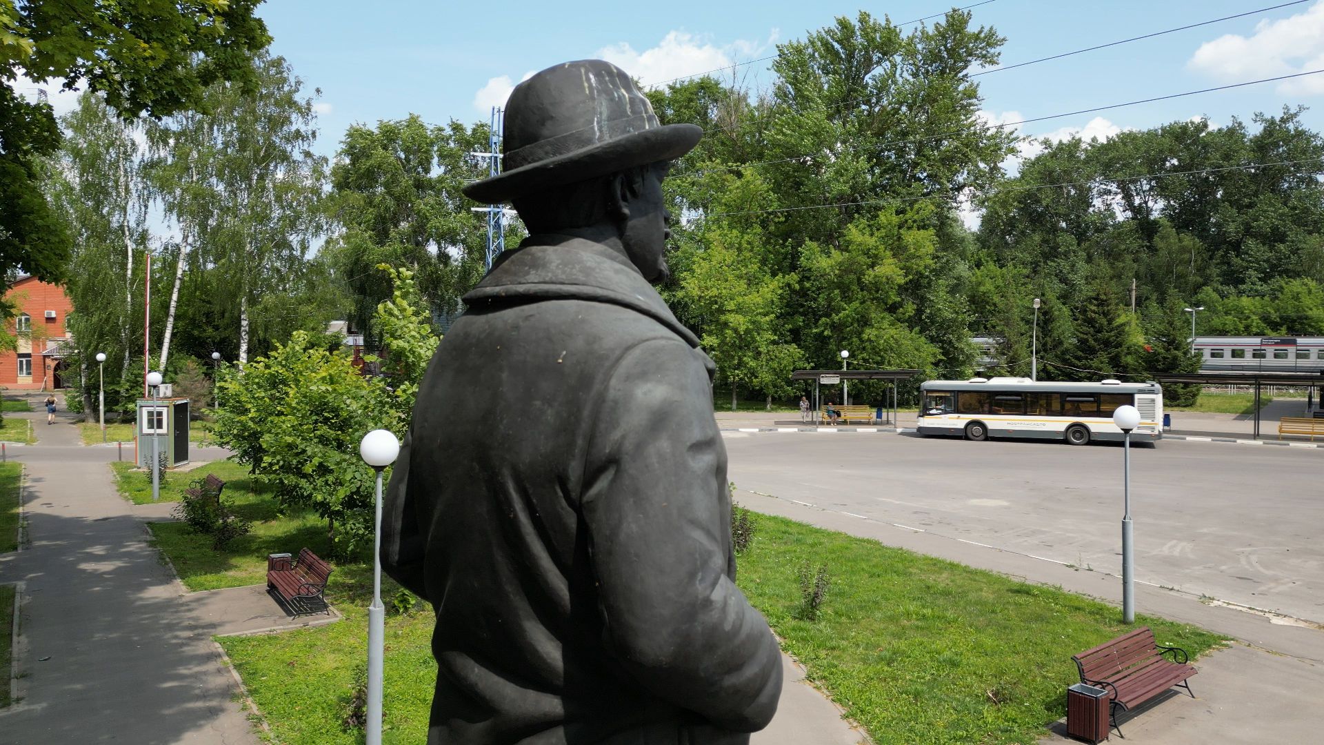 Электрогорск, памятник, история,видео с коптера,