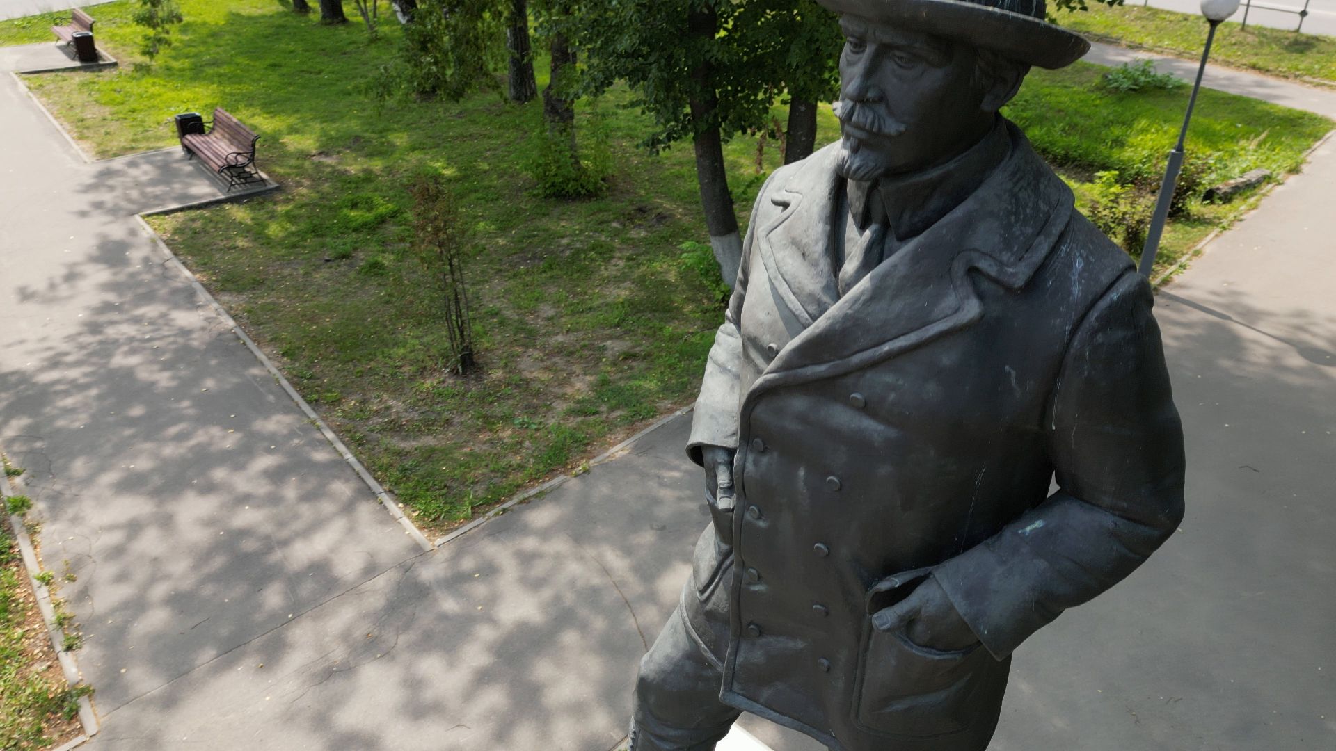 Электрогорск, памятник, история,видео с коптера,