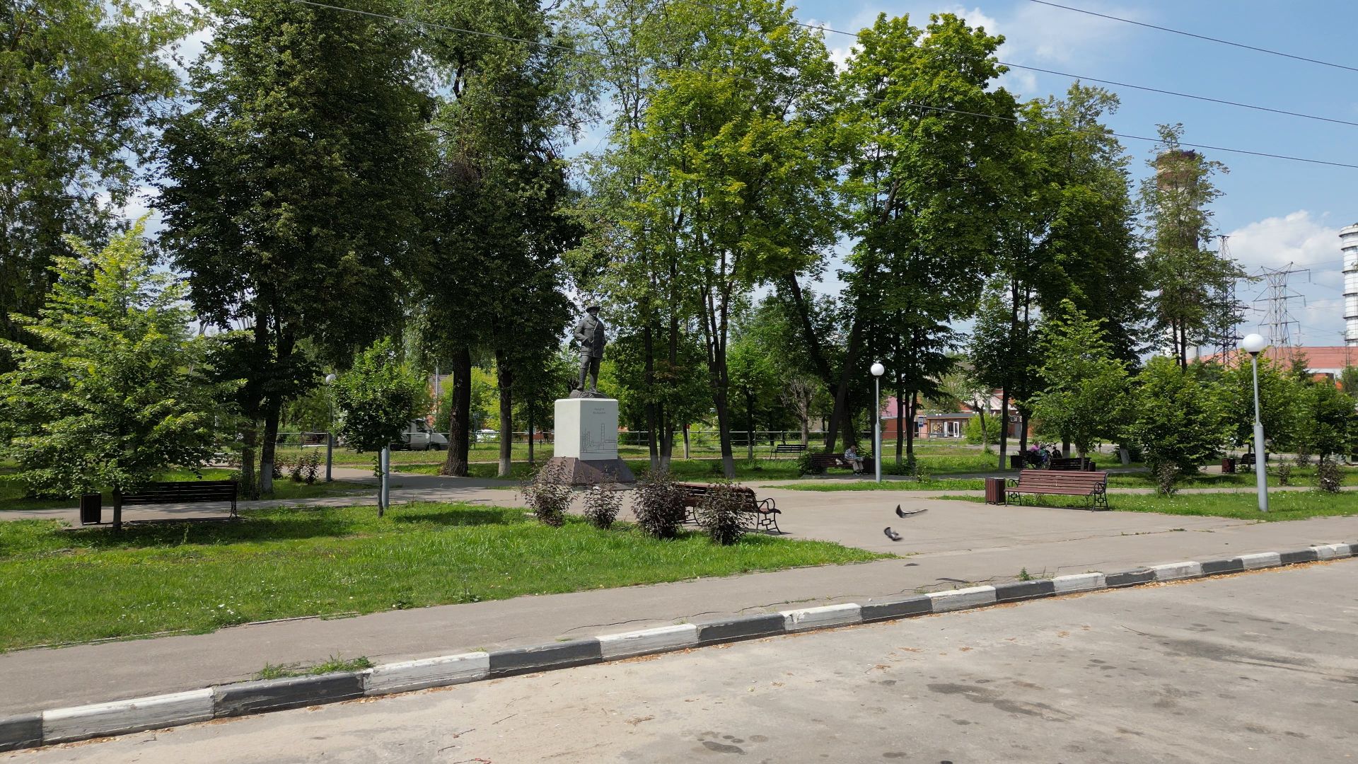 Электрогорск, памятник, история,видео с коптера,