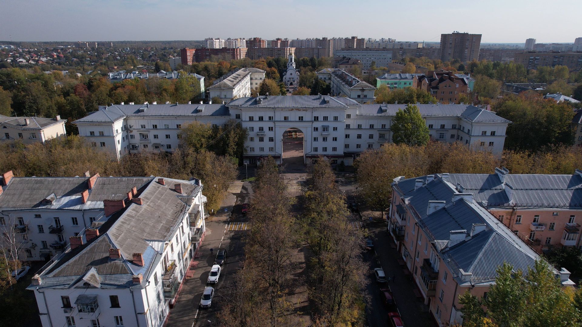 фрязино, архитектура, история,видео с коптера,