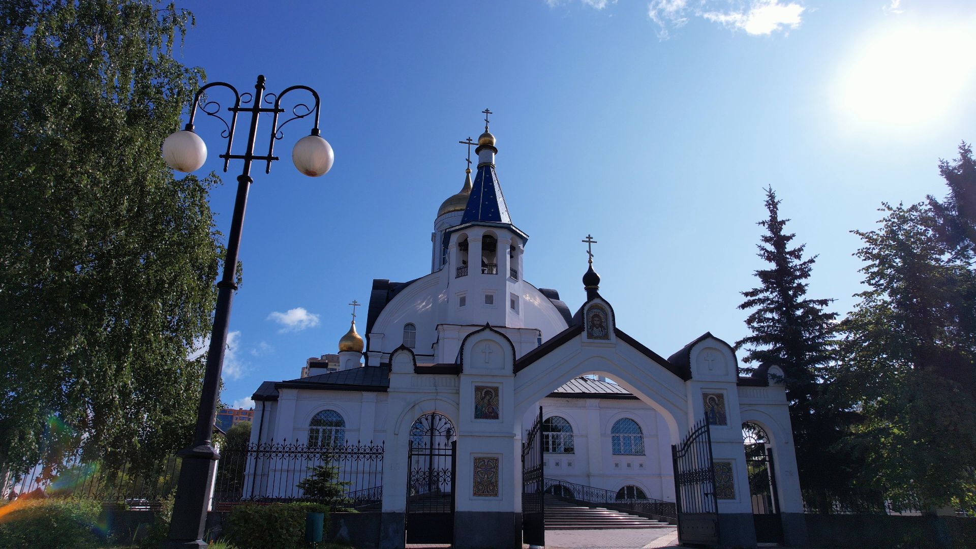 реутов, церковь, благоустройство,видео с коптера,