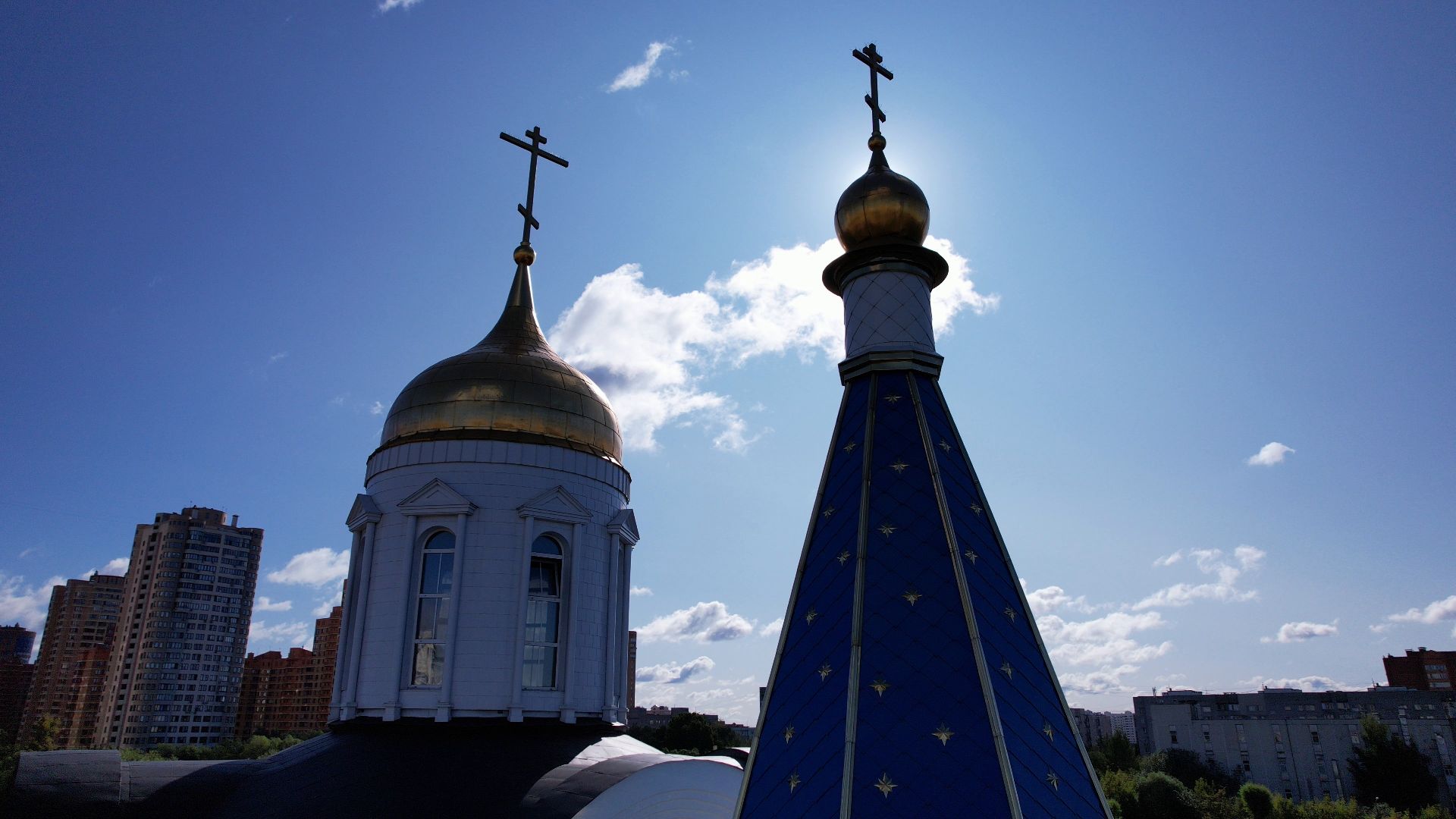 реутов, церковь, благоустройство,видео с коптера,