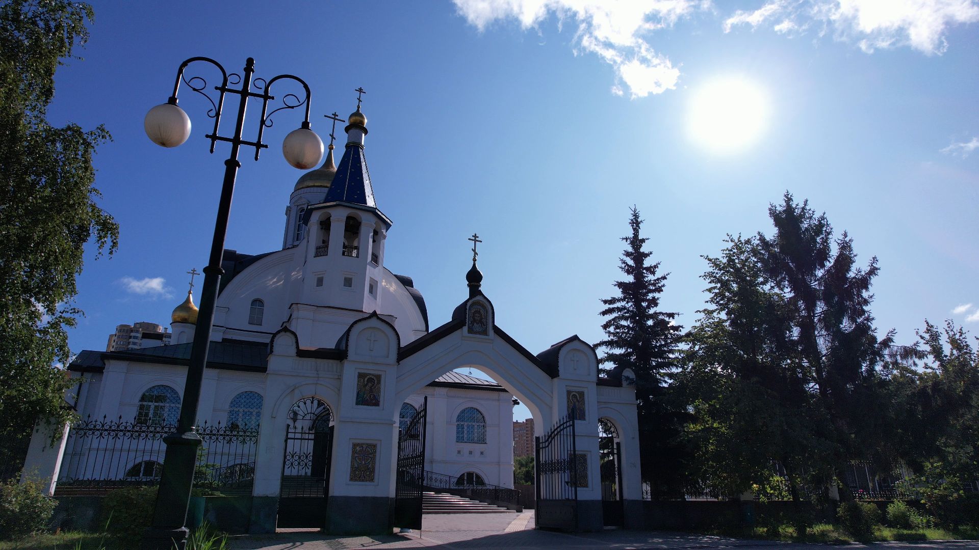 реутов, церковь, благоустройство,видео с коптера,