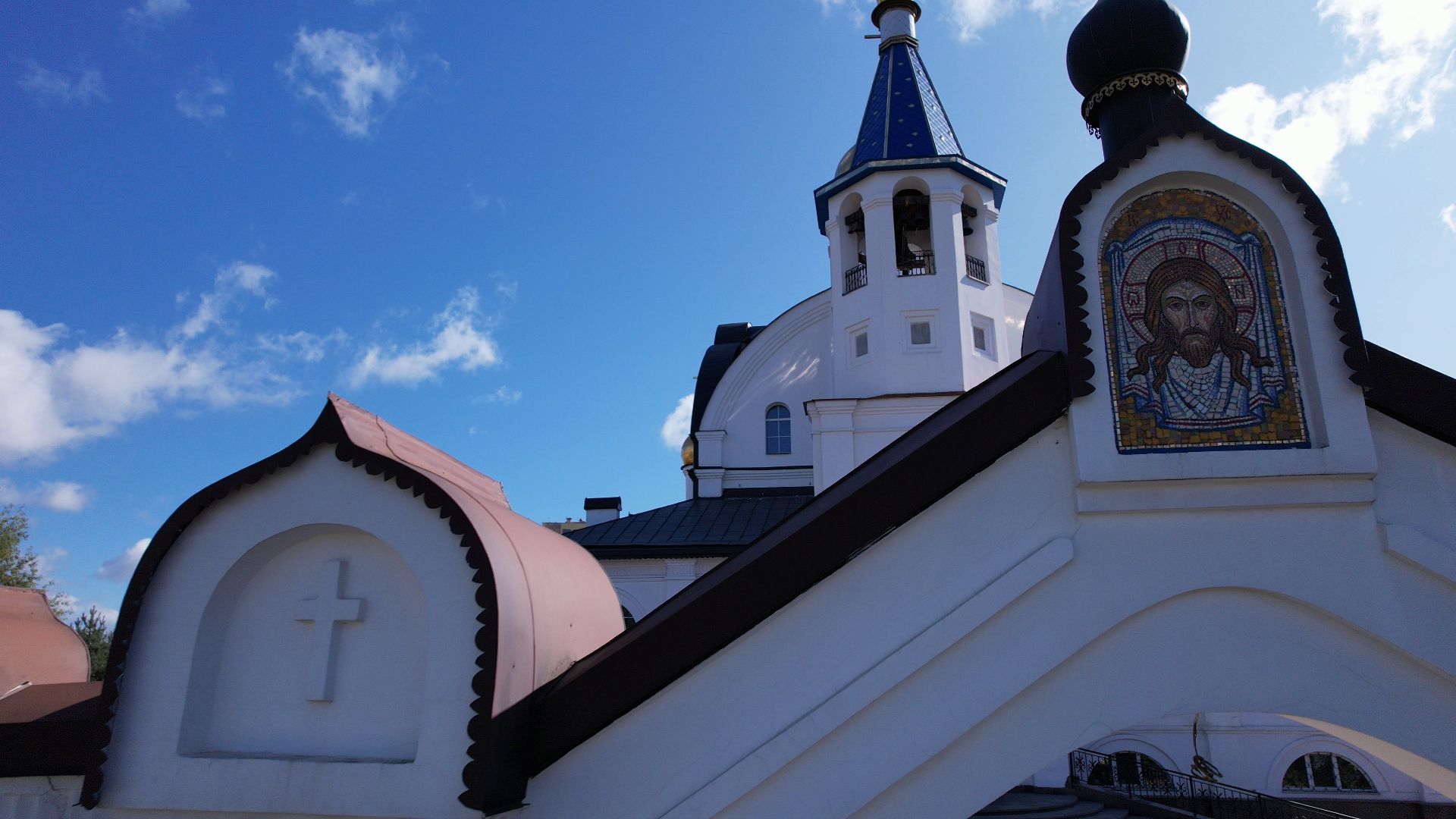 реутов, церковь, благоустройство,видео с коптера,